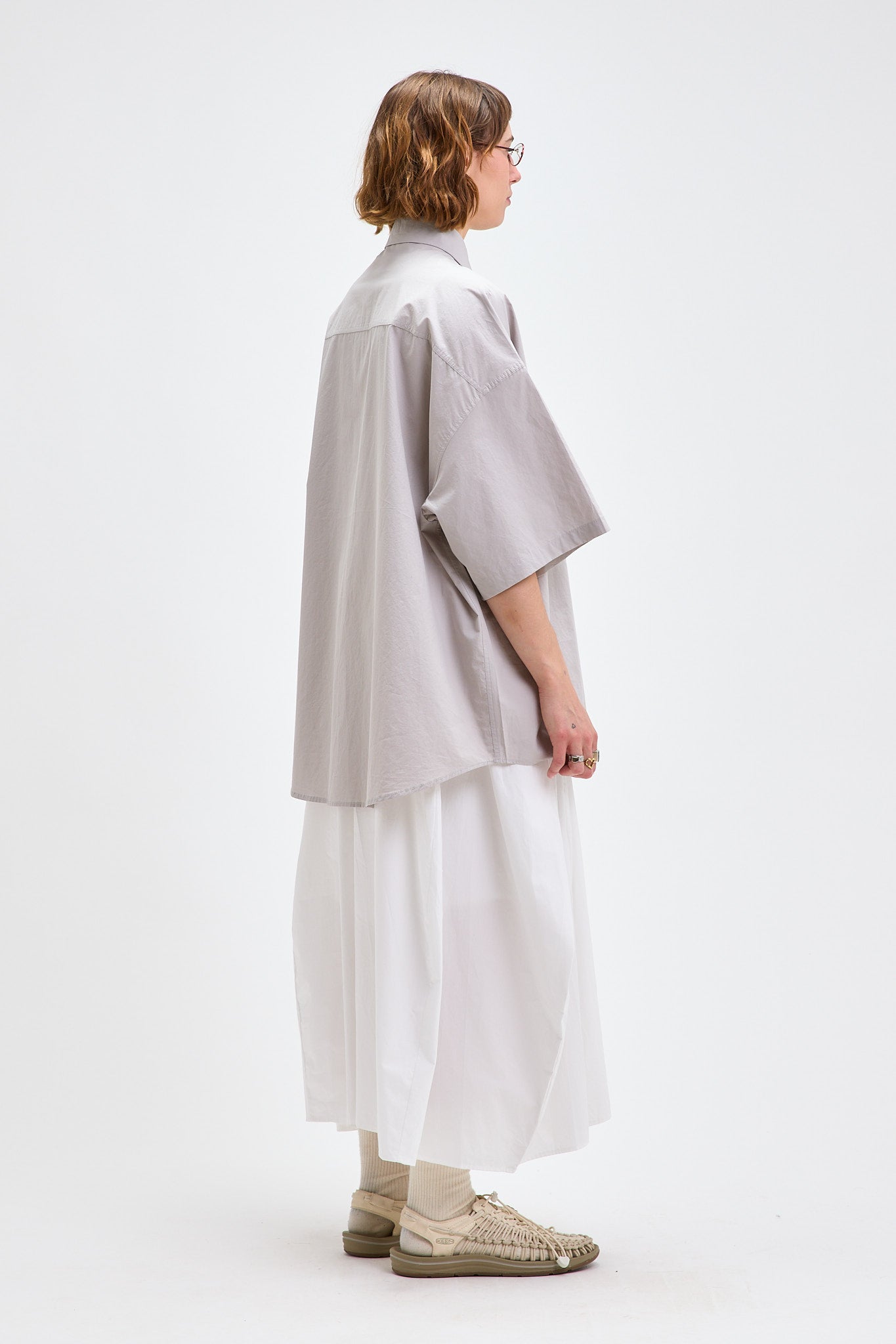 Chemise boxy à demi-manches
