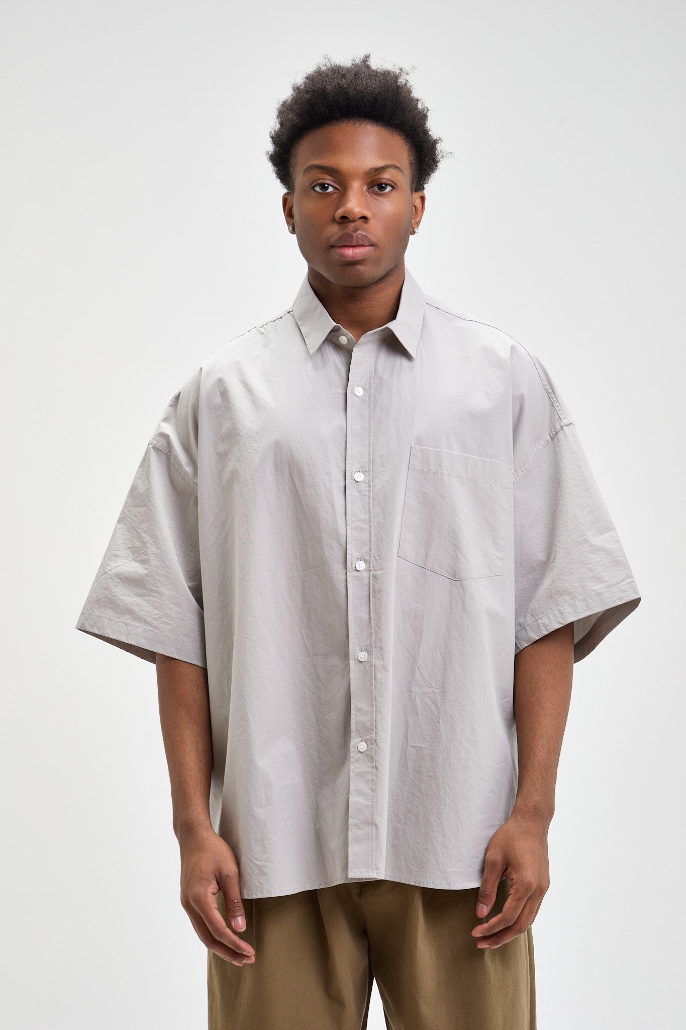 Chemise boxy à demi-manches