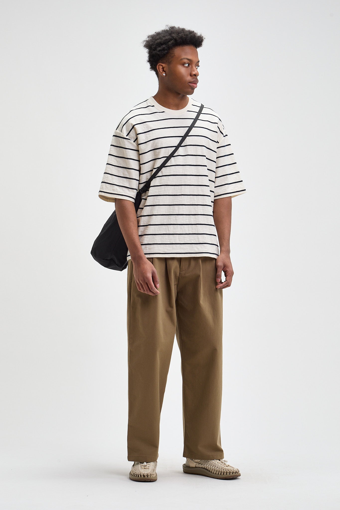 Pleated Cotton Trousers