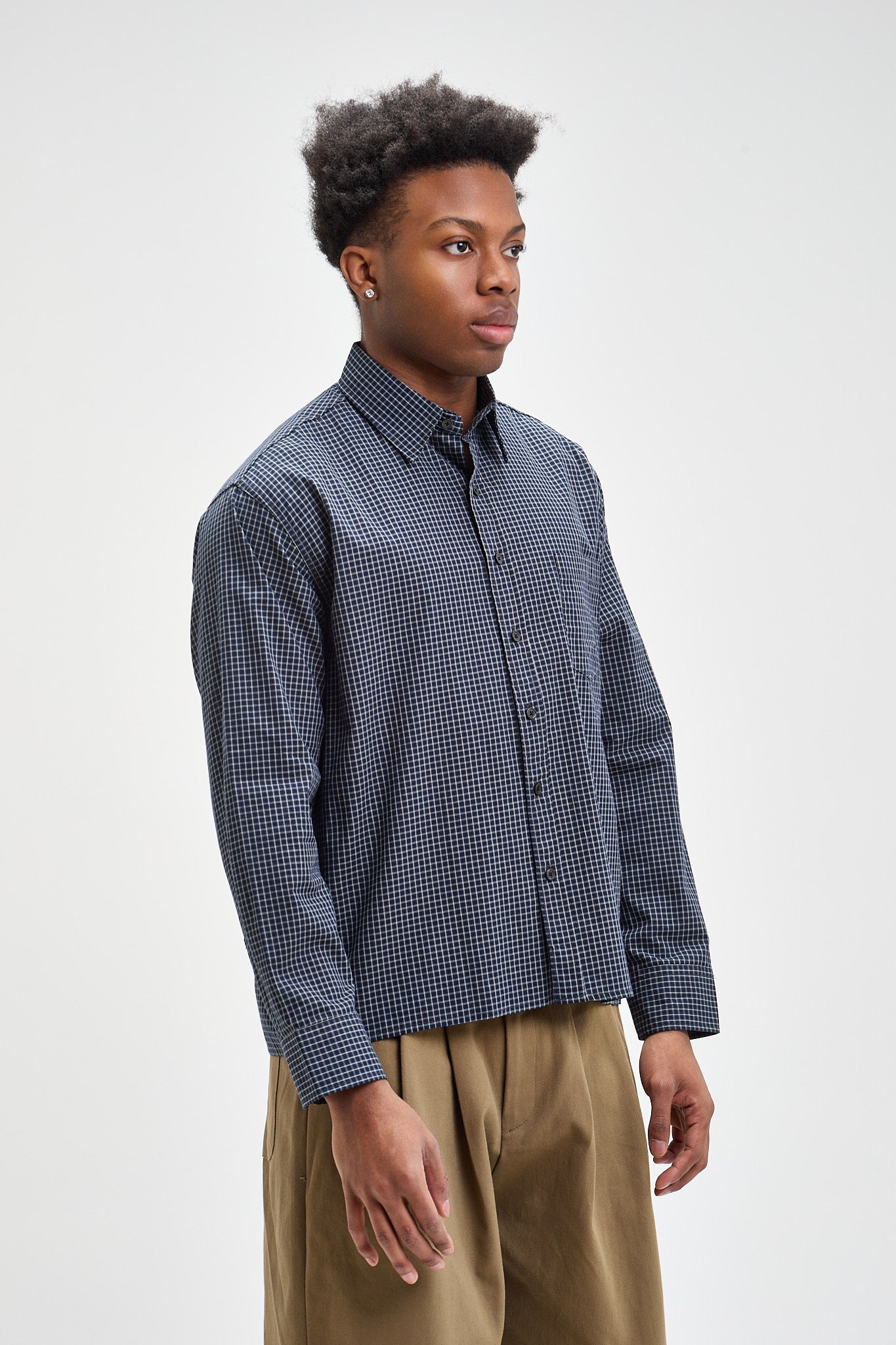 Check Cropped Shirt