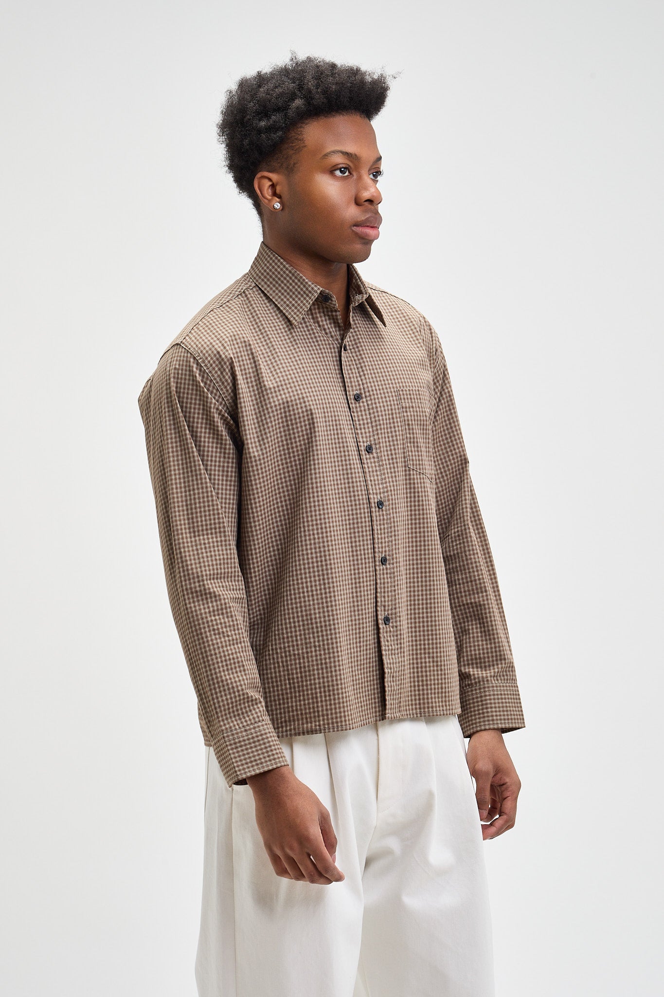 Check Cropped Shirt