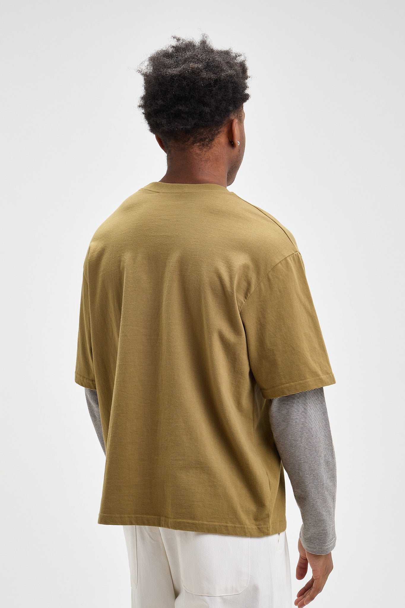 Layered Stripe Sleeve T-Shirt