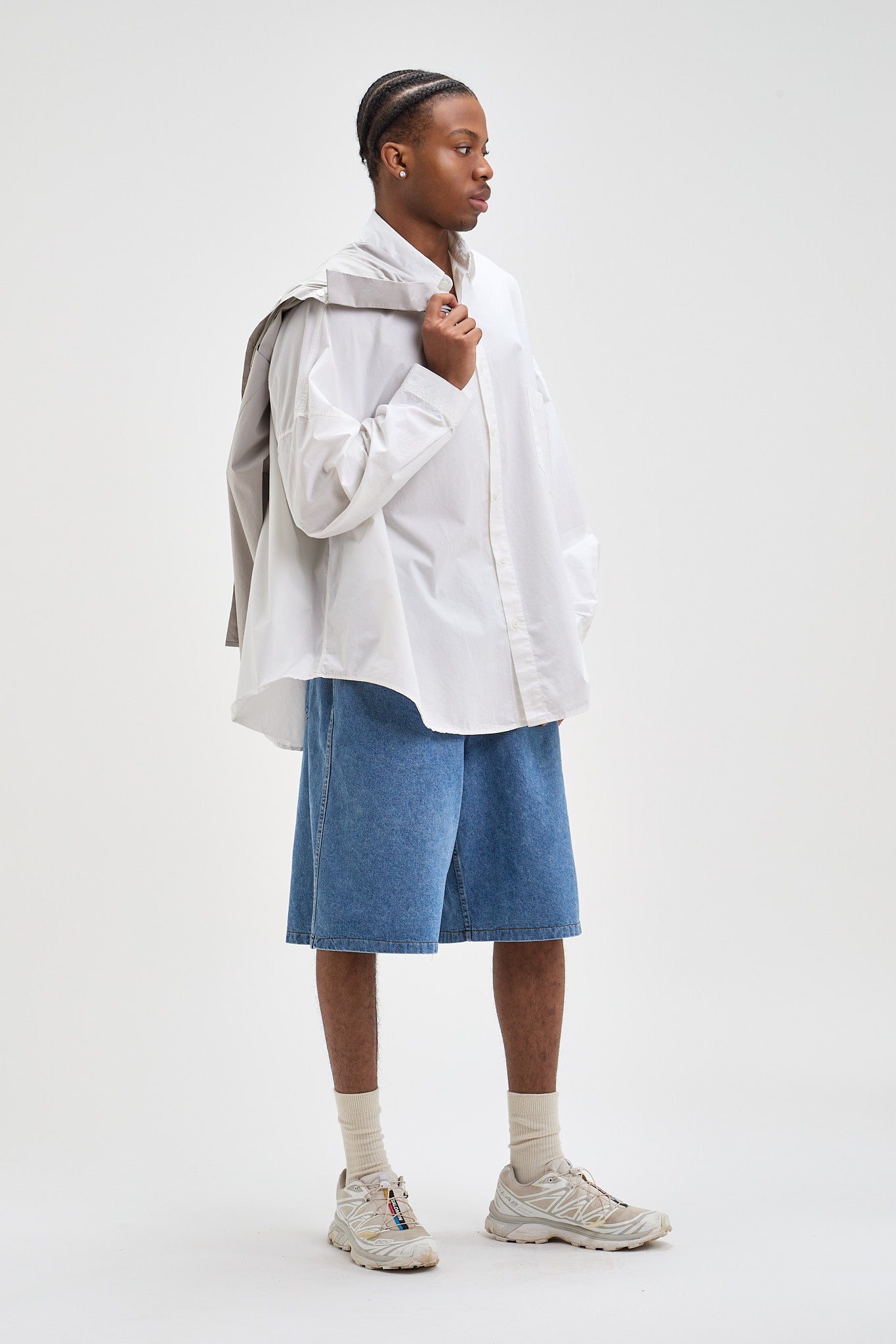 Wide Denim Shorts