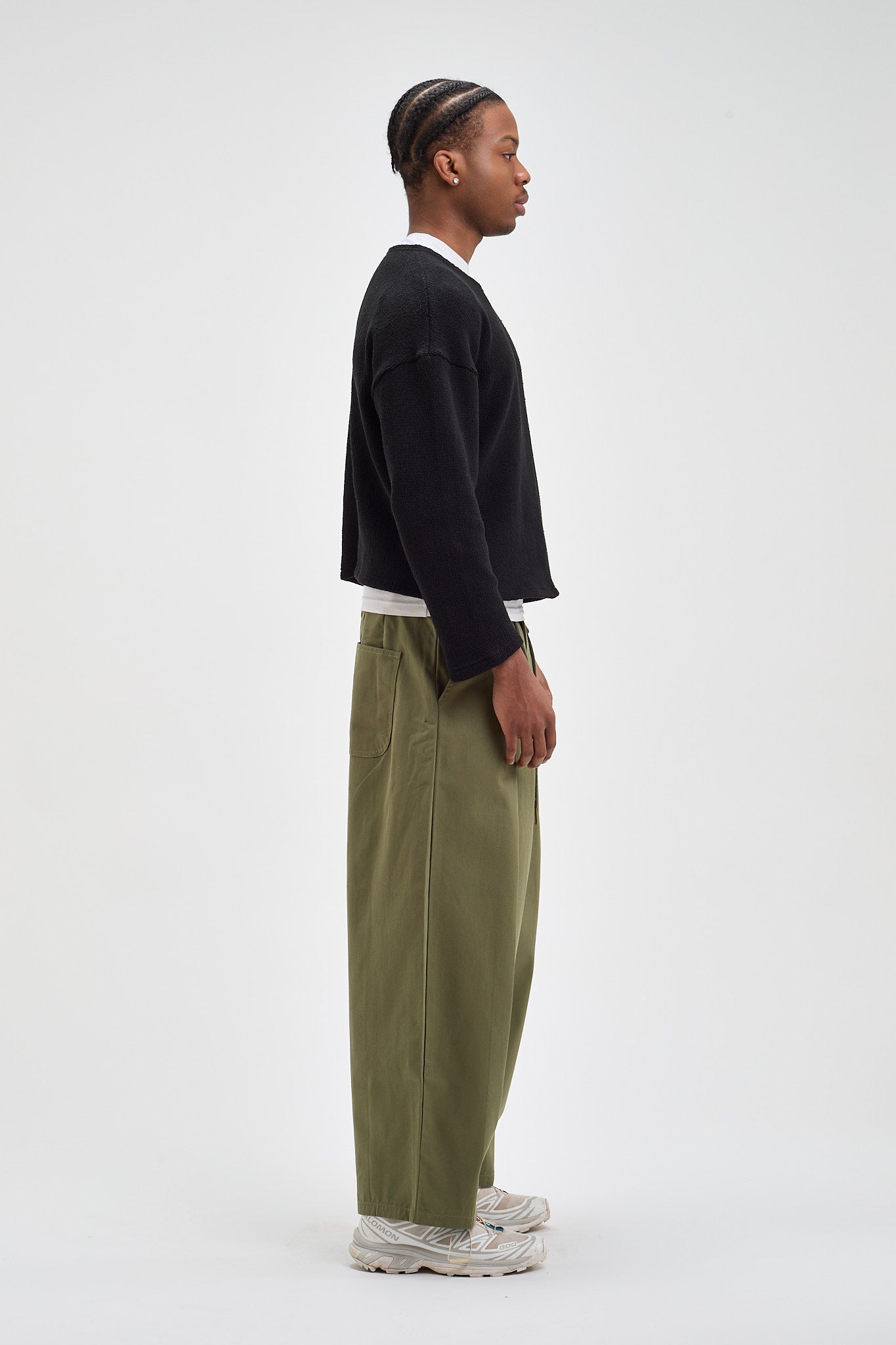 Dropped Shoulder Knit Sweater