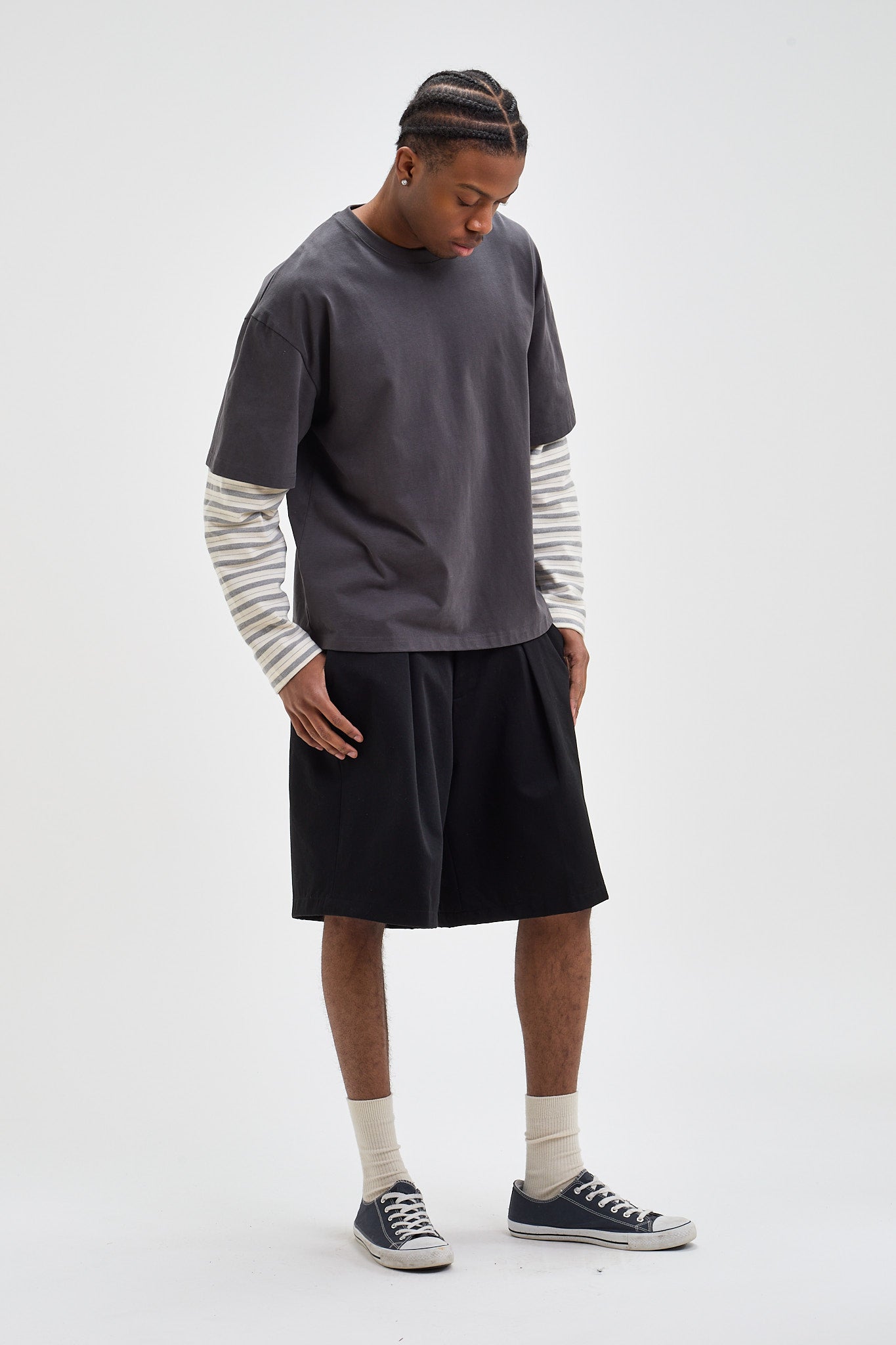 Short à pli simple