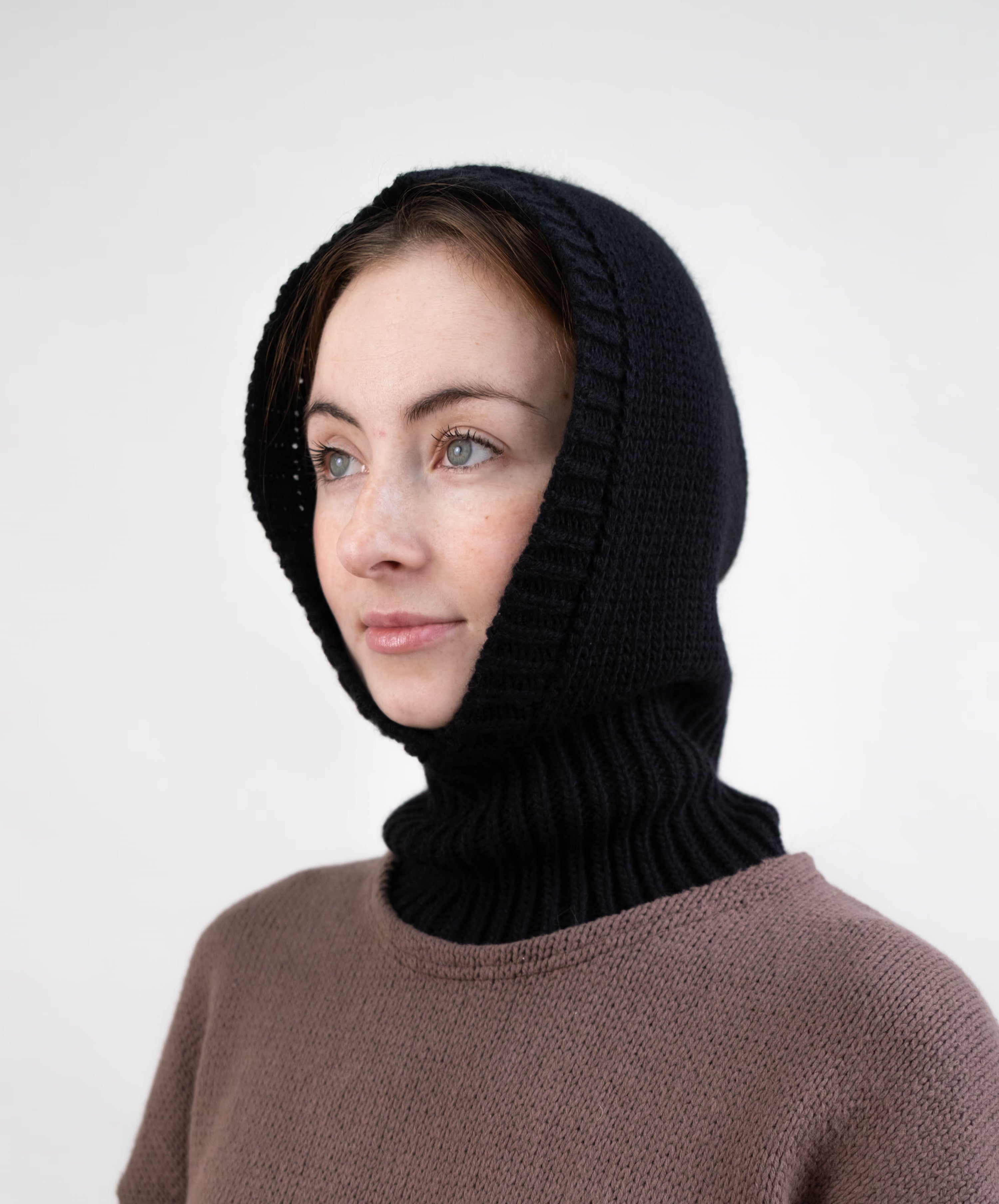 Wool blend balaclava with clean minimal silhouette