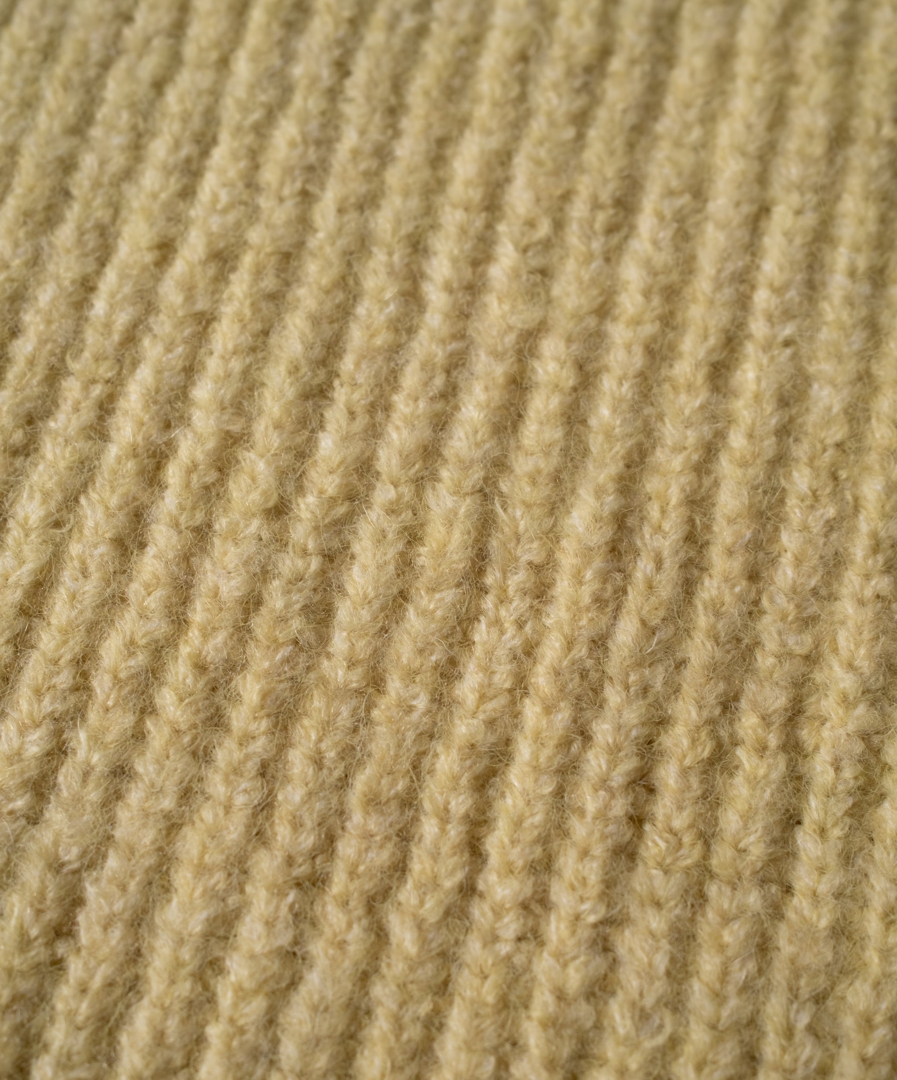 Profile view of alpaca wool balaclava