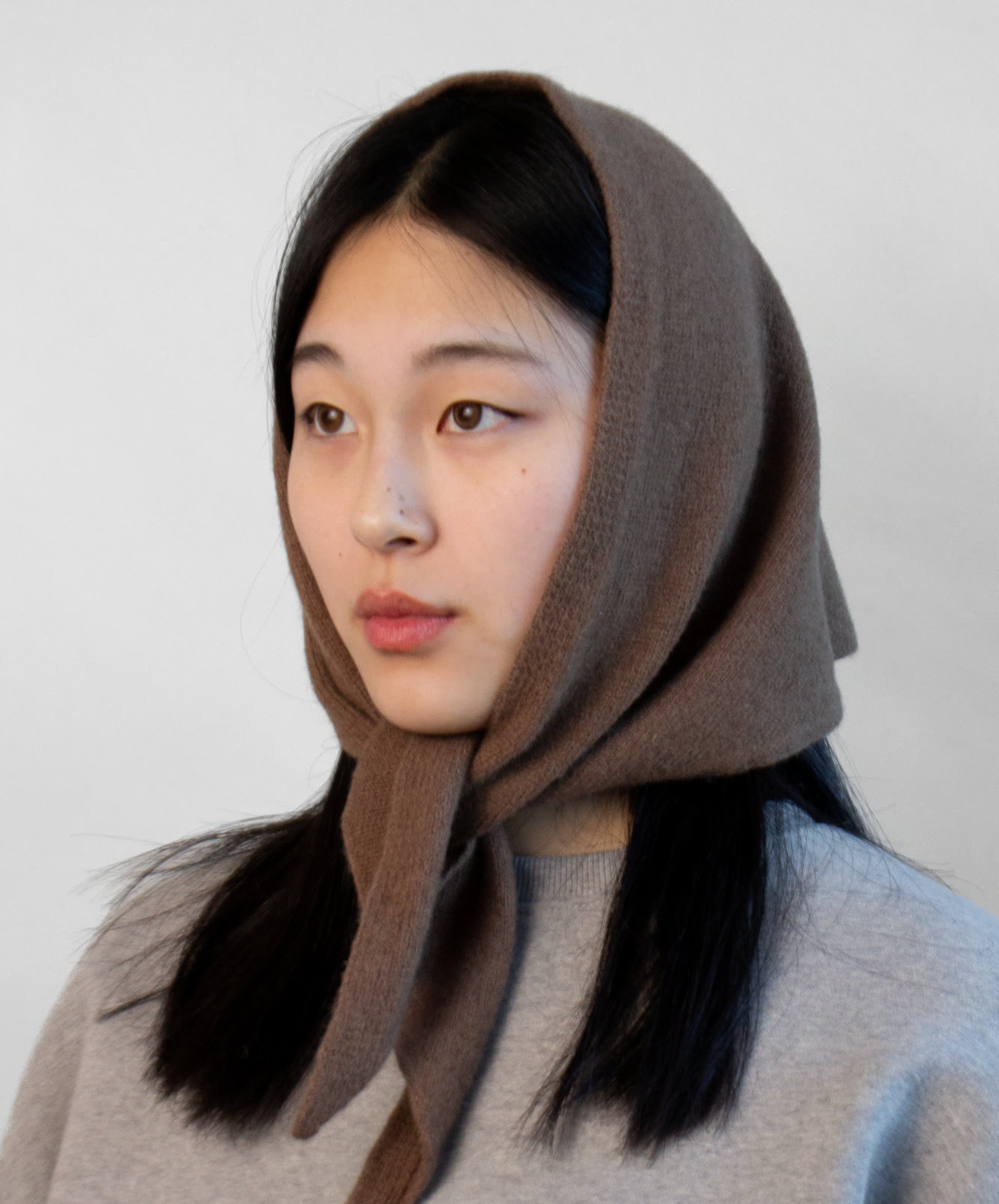 Pure wool bandana scarf in a triangle shape