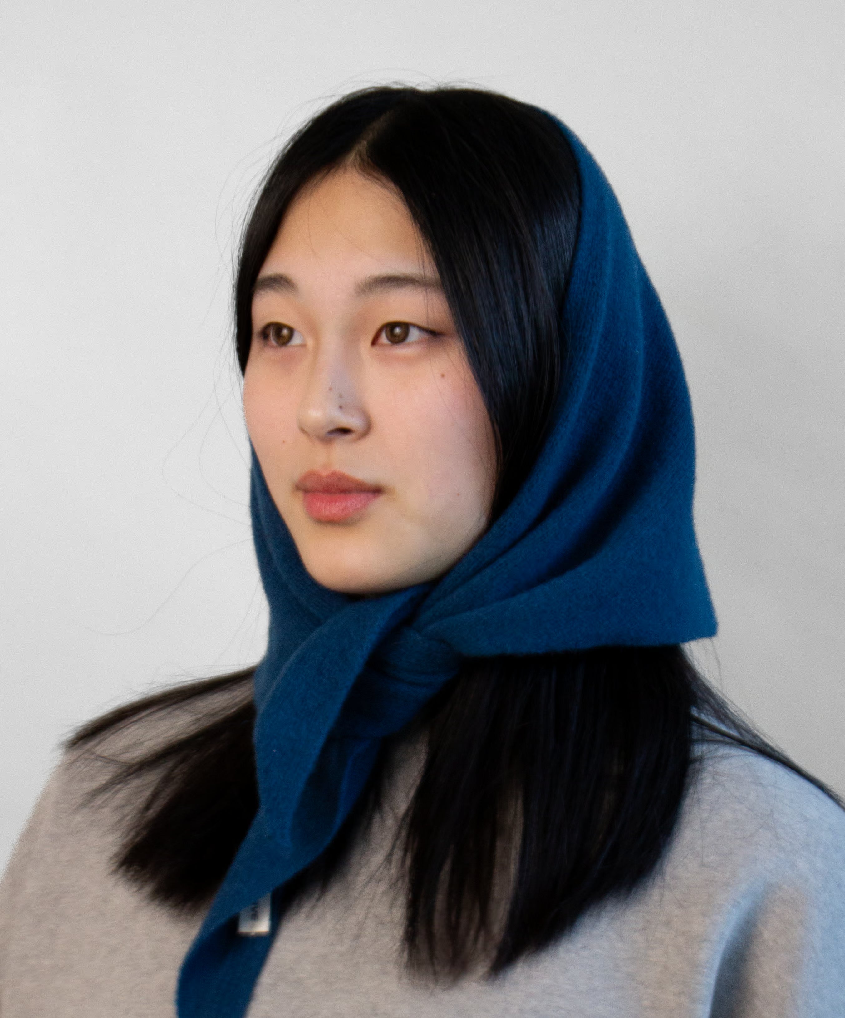 Pure wool bandana scarf in a triangle shape