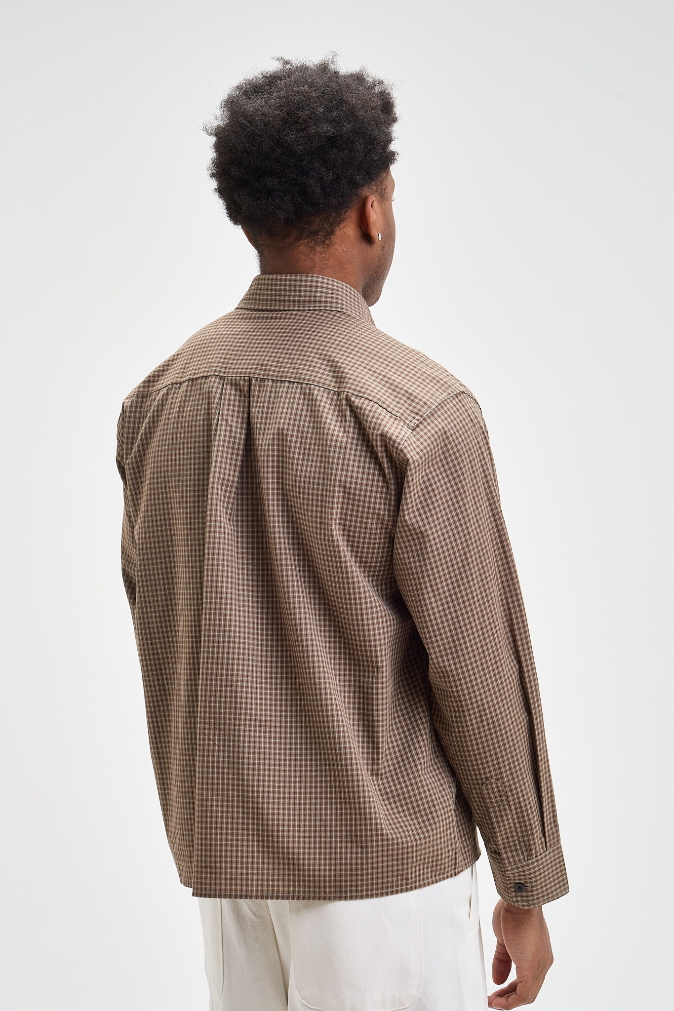 Chemise courte à carreaux