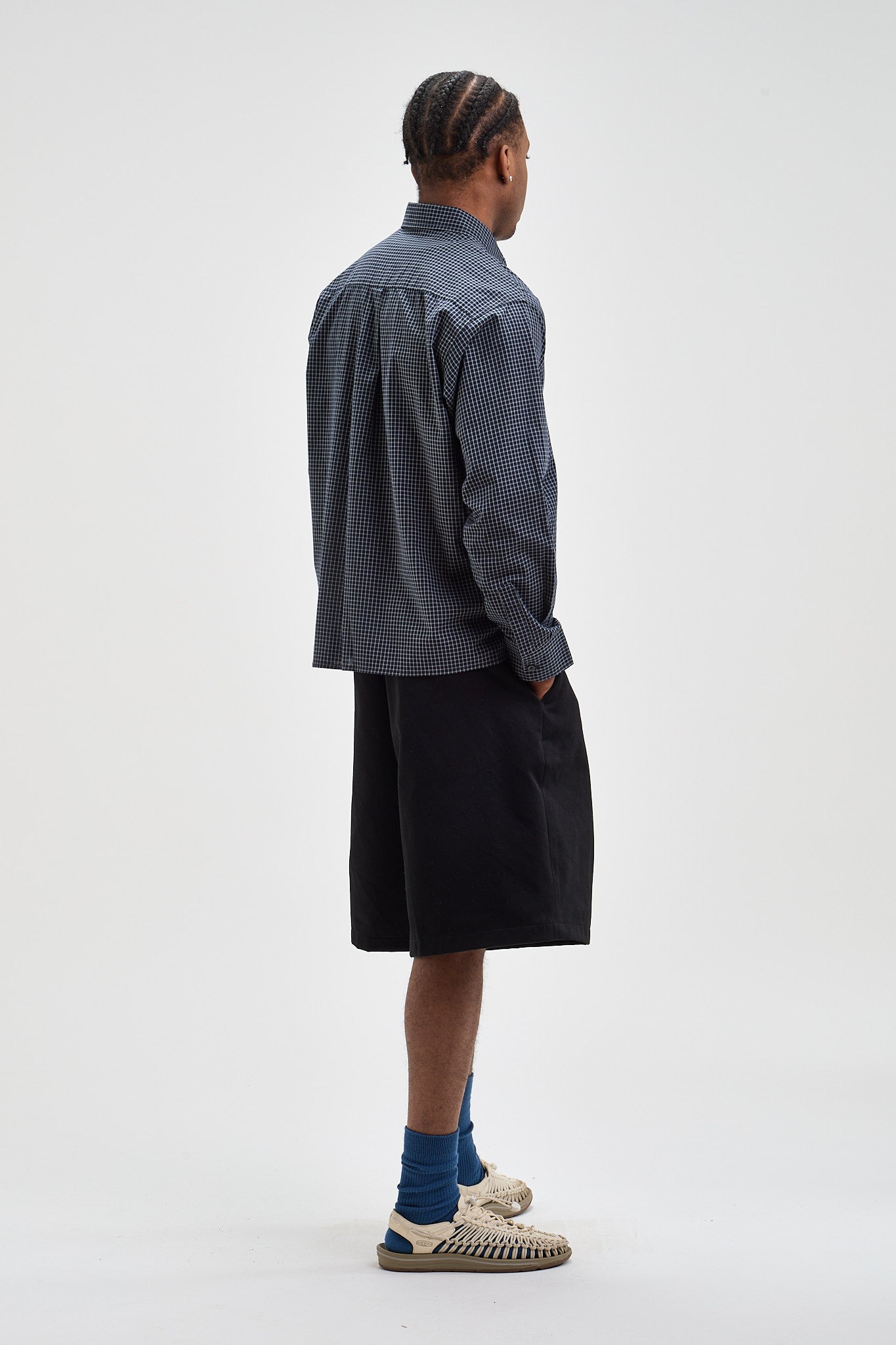 Chemise courte à carreaux
