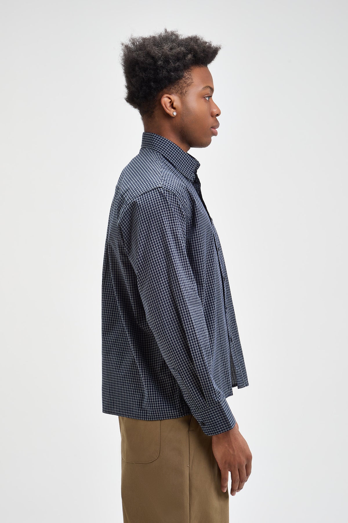 Chemise courte à carreaux
