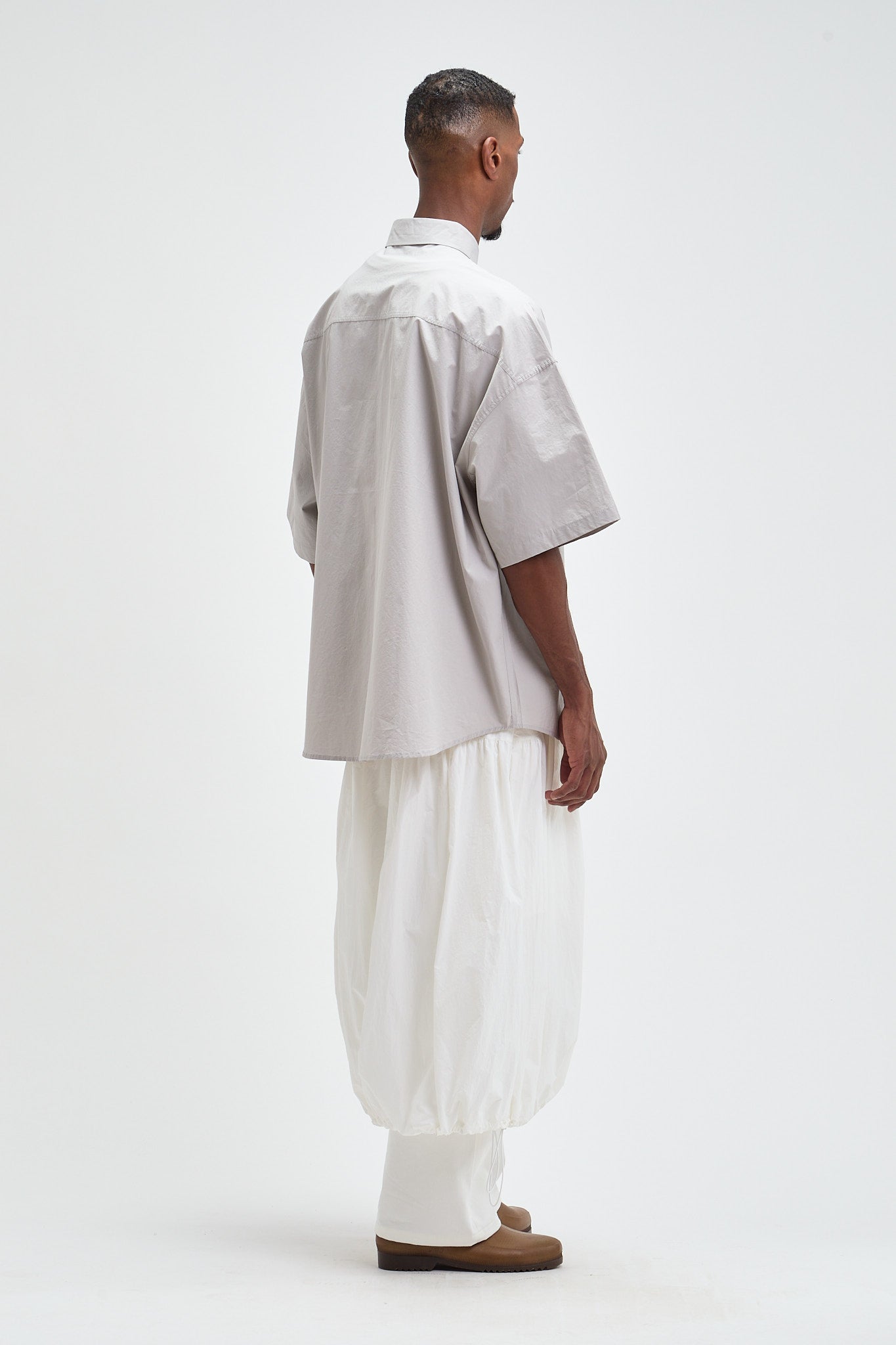 Pleated Cotton Trousers