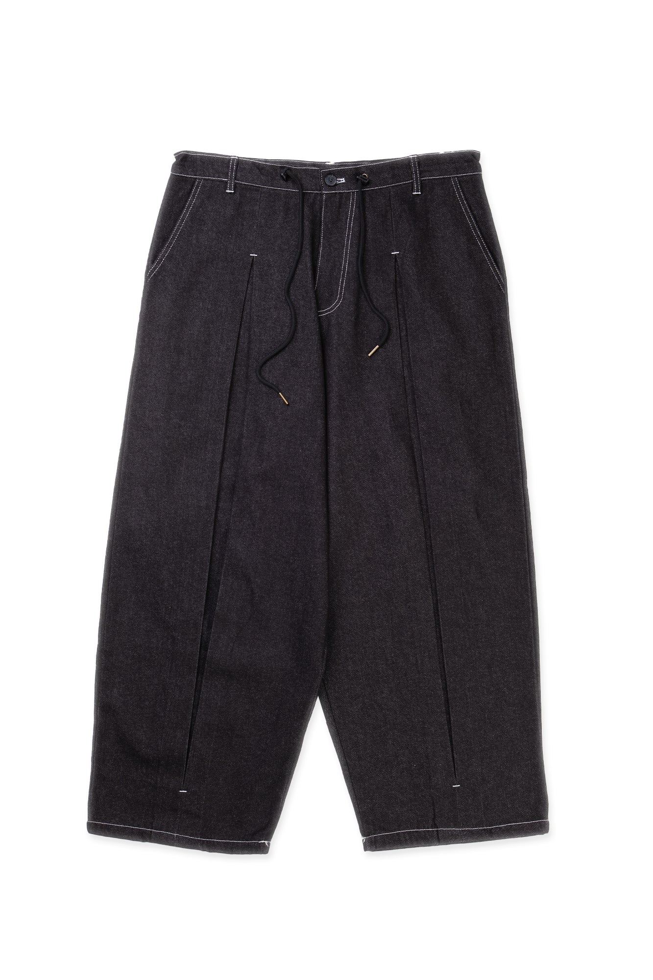Jean à plis plats en denim