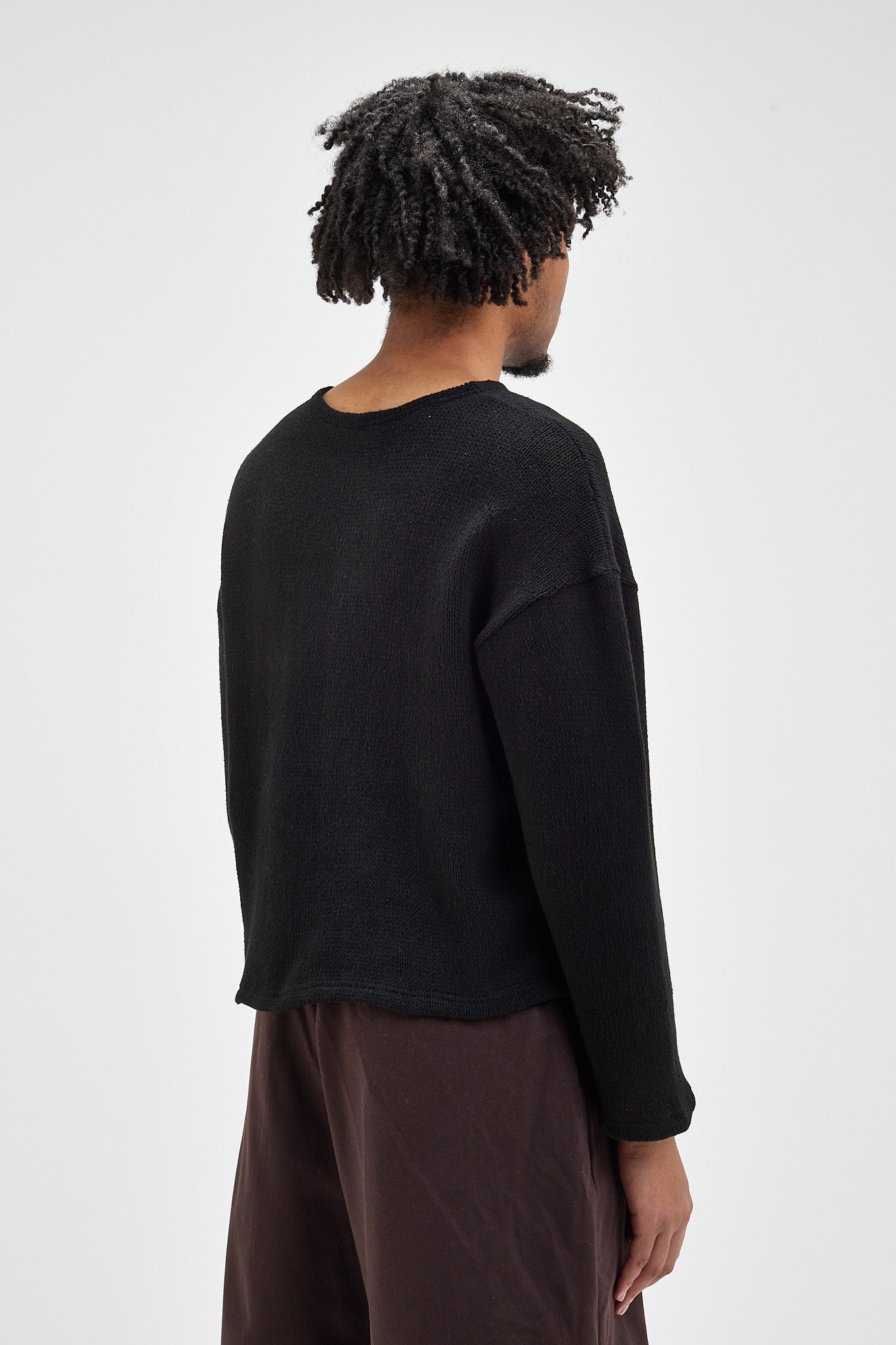 Pull en maille à épaules tombantes