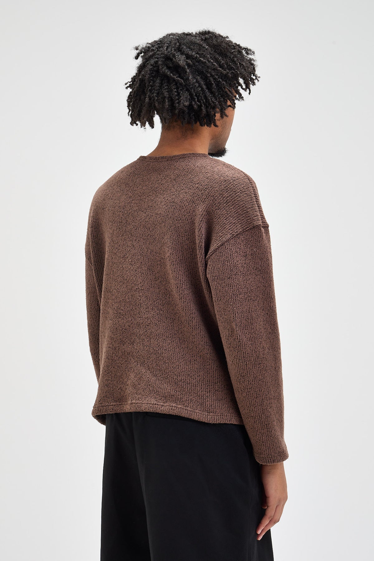 Dropped Shoulder Knit Sweater