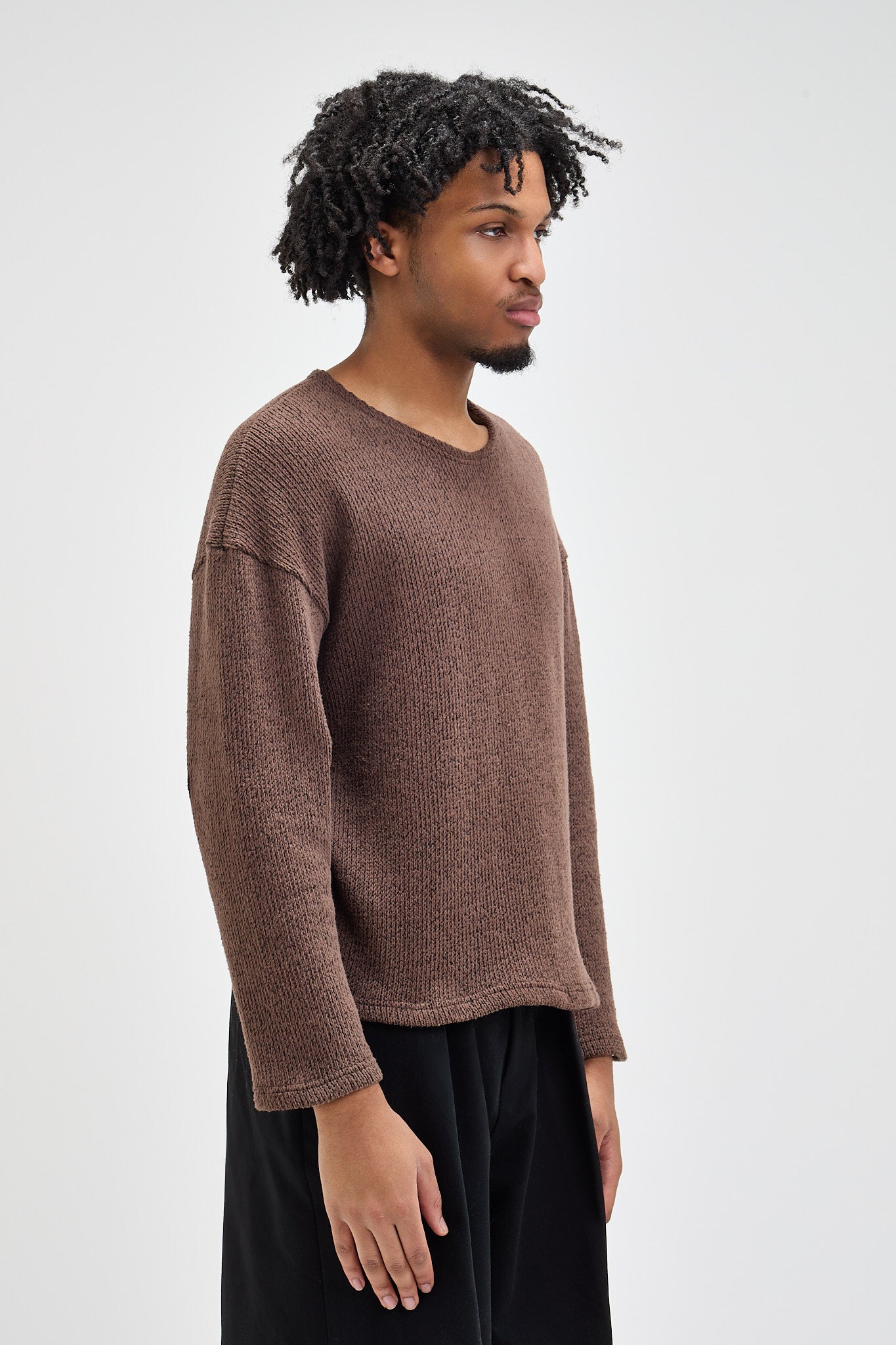 Dropped Shoulder Knit Sweater
