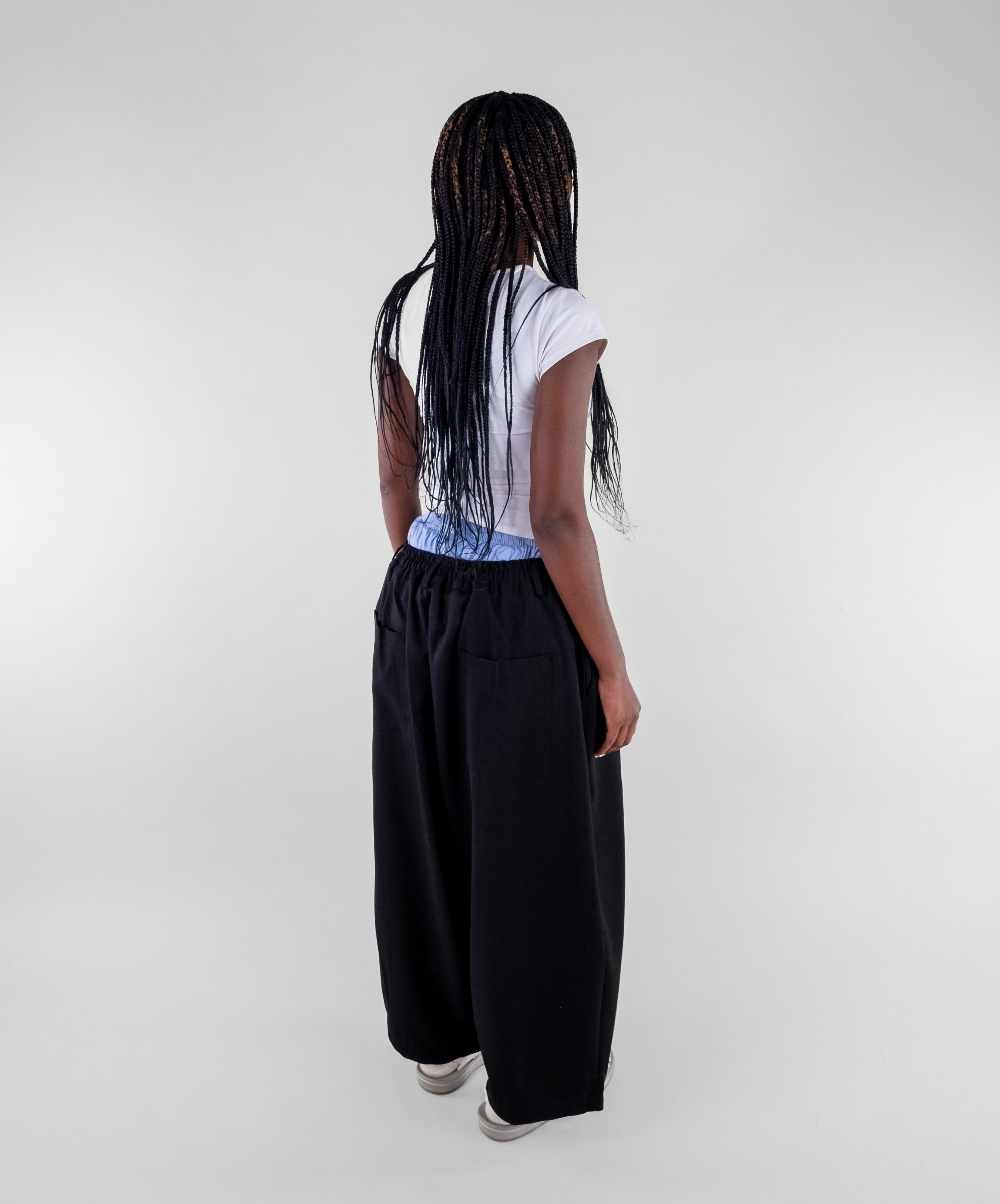 Double Pleat Wide Trousers