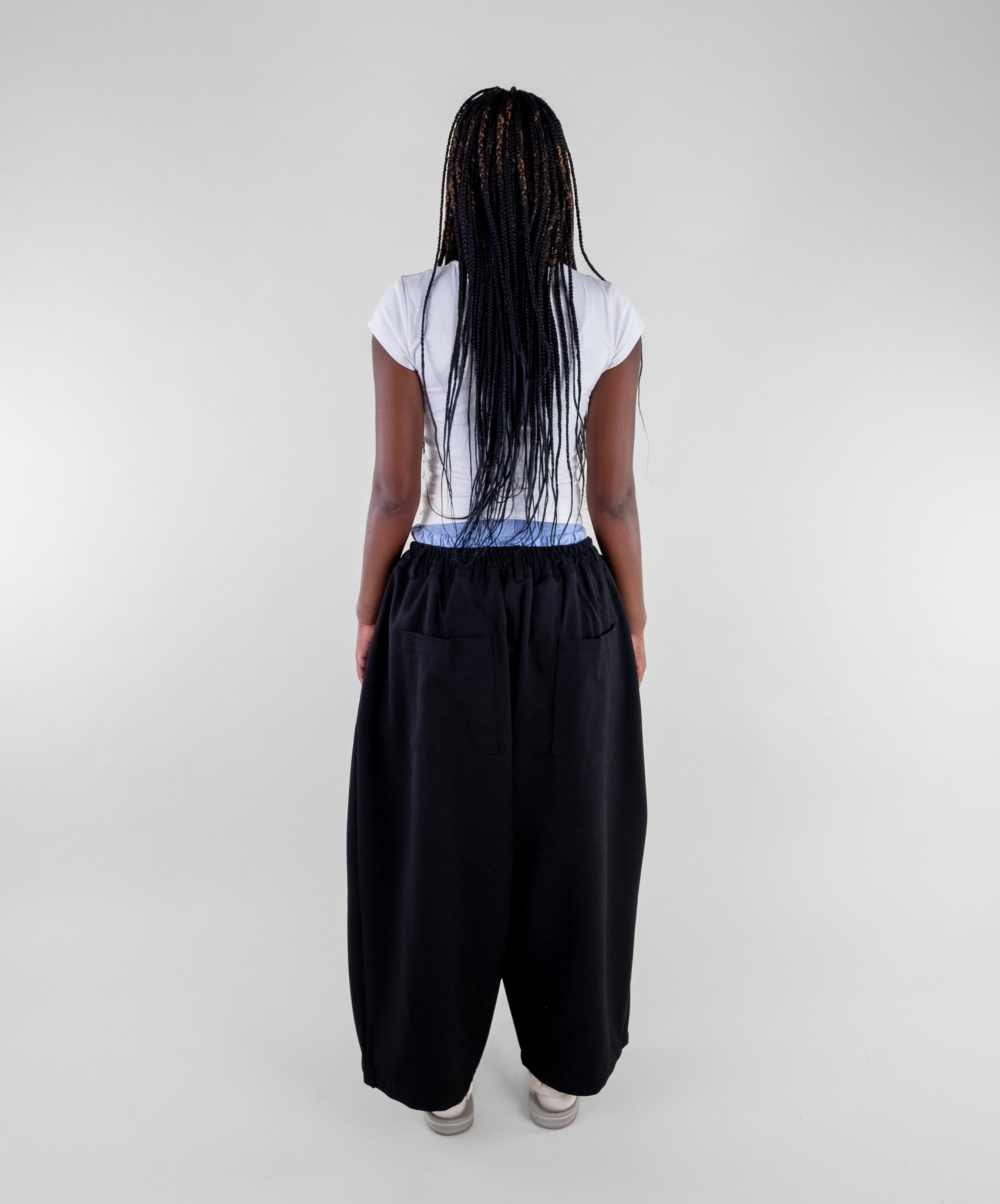 Double Pleat Wide Trousers
