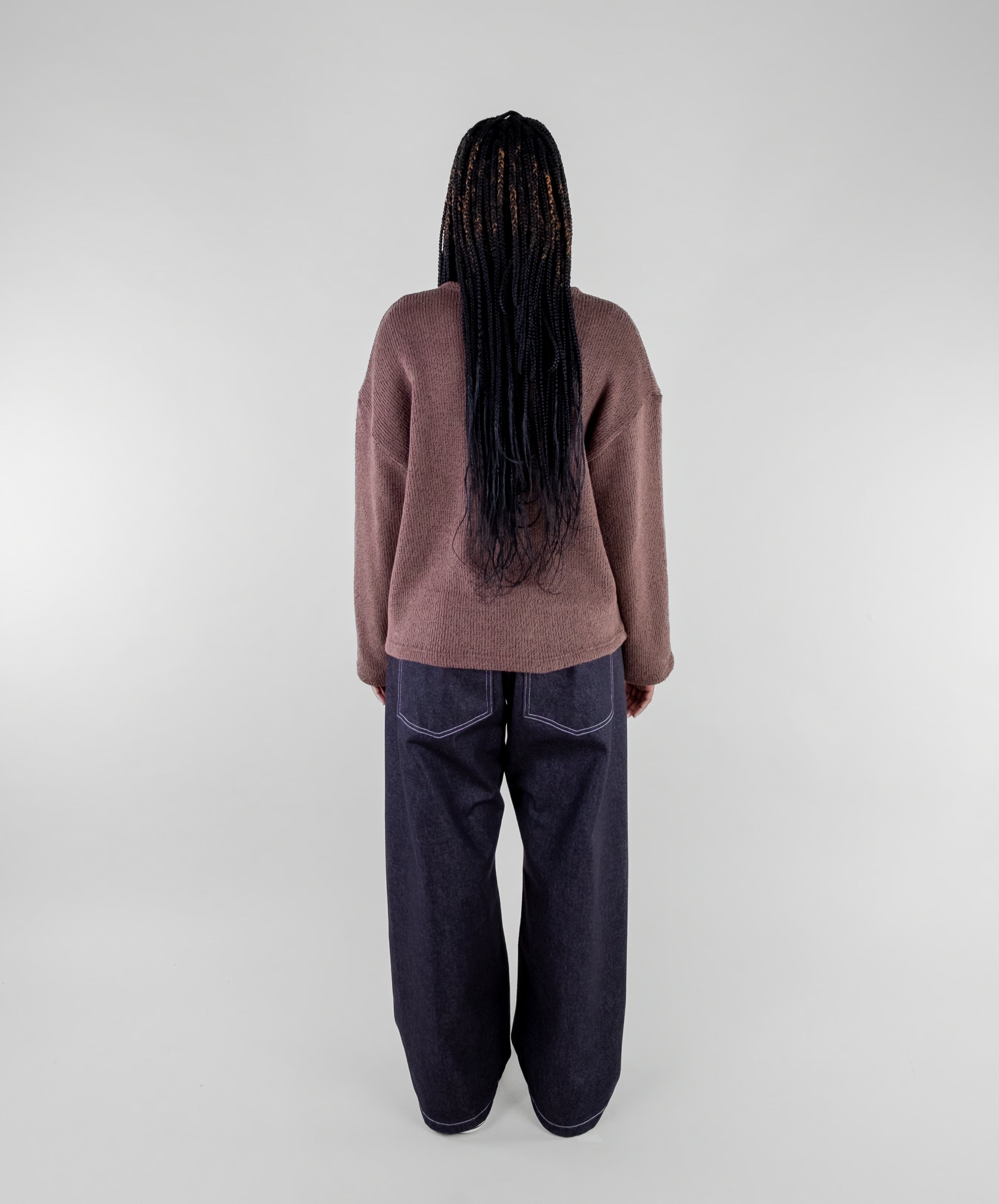 Dropped Shoulder Knit Sweater