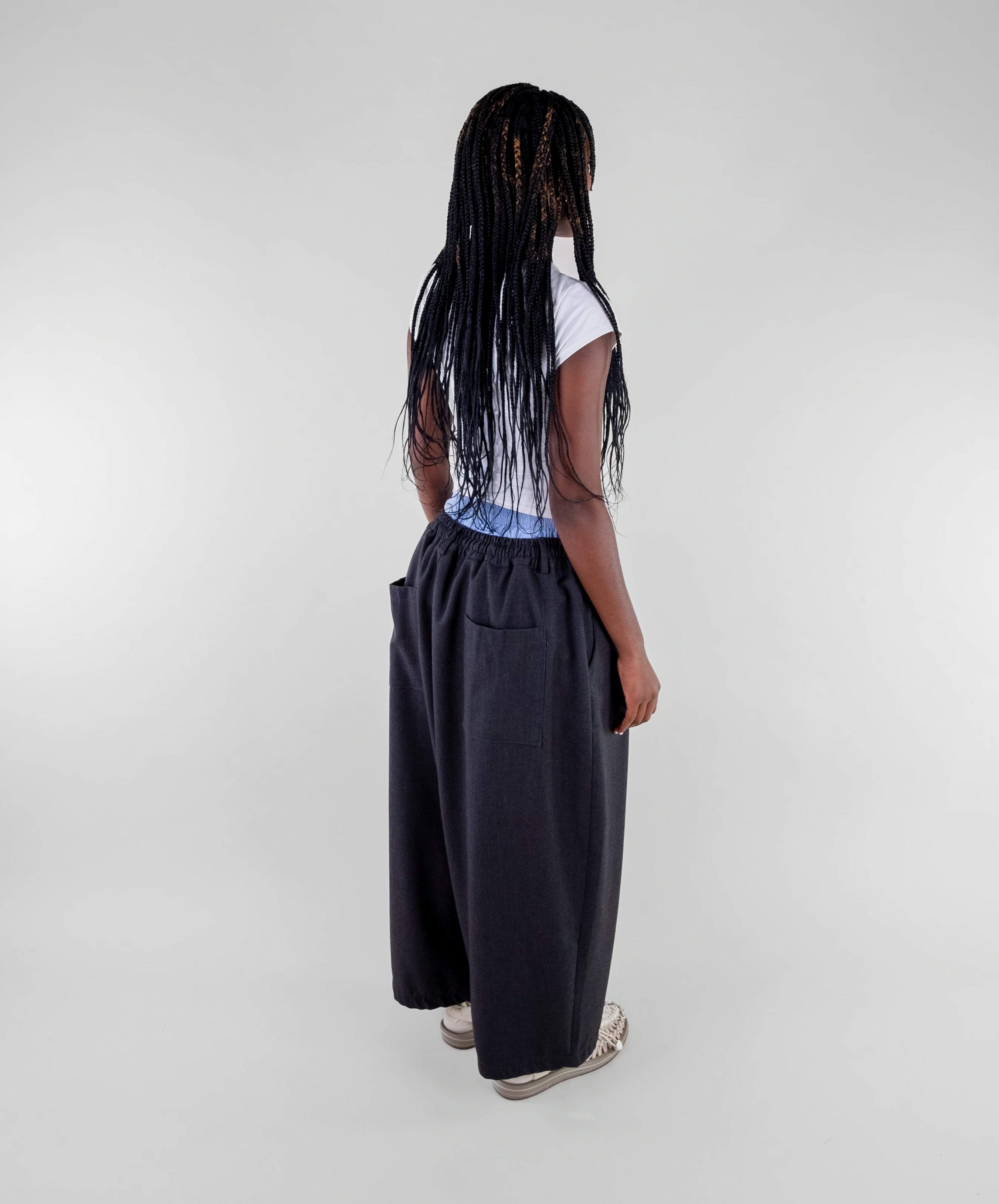 Double Pleat Wide Trousers