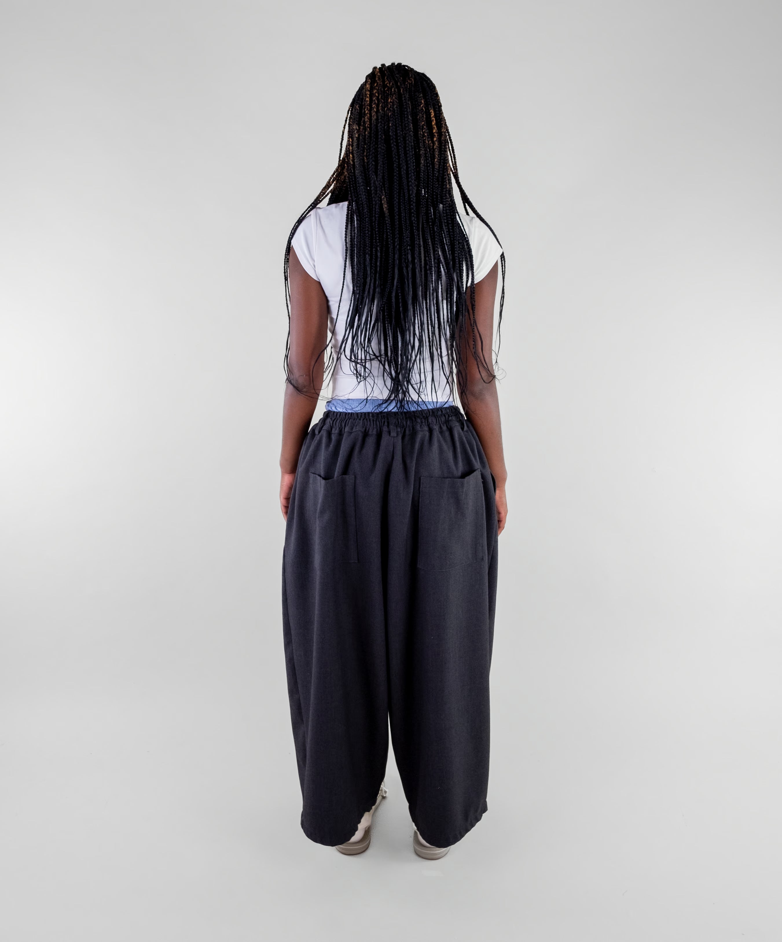 Double Pleat Wide Trousers