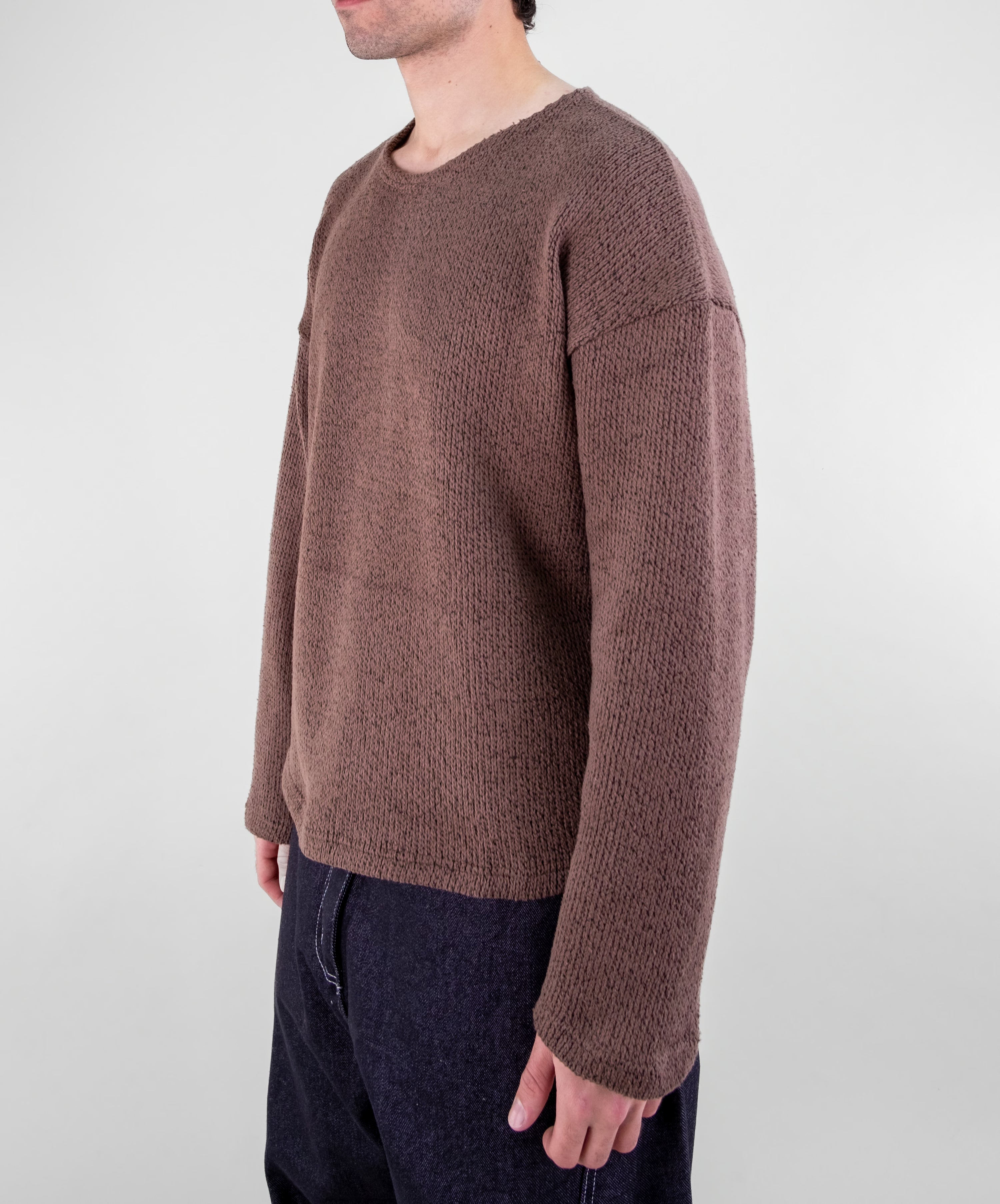 Dropped Shoulder Knit Sweater