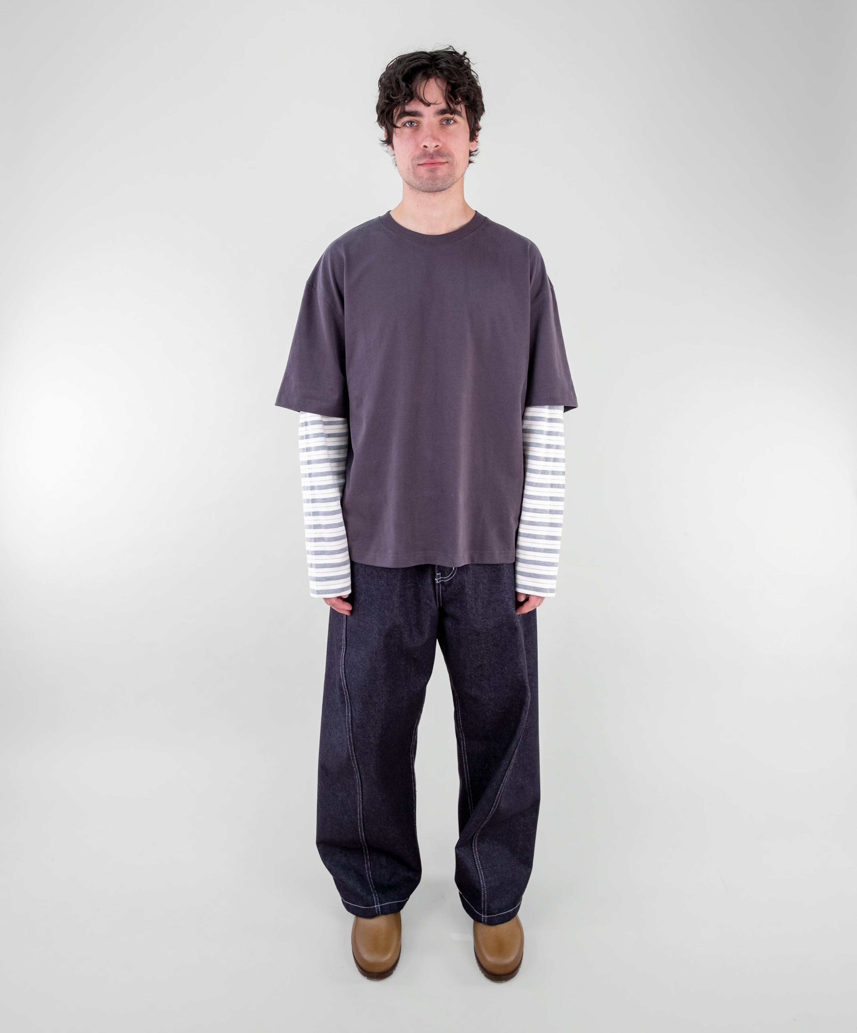 Layered Stripe Sleeve T-Shirt