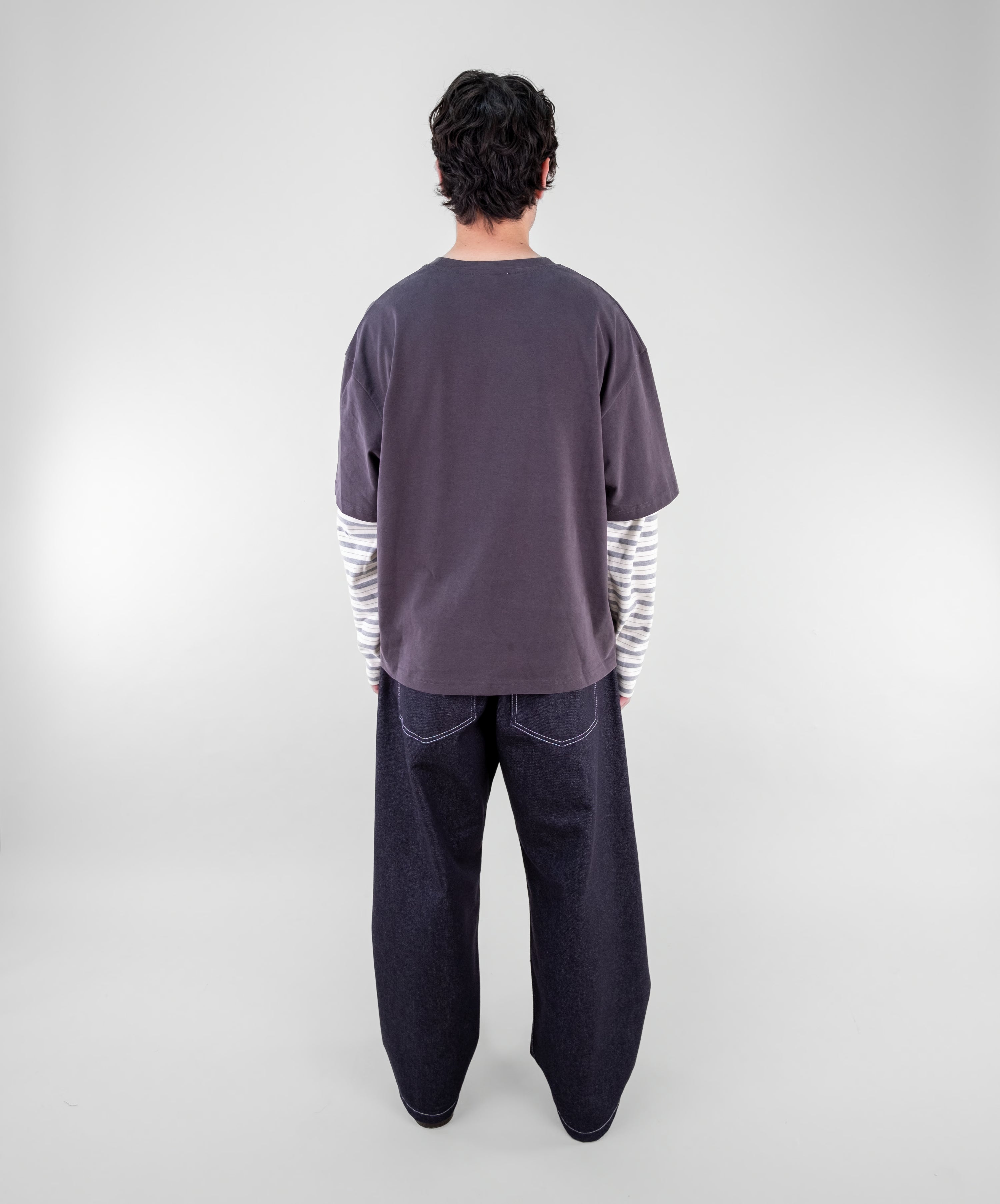 Layered Stripe Sleeve T-Shirt