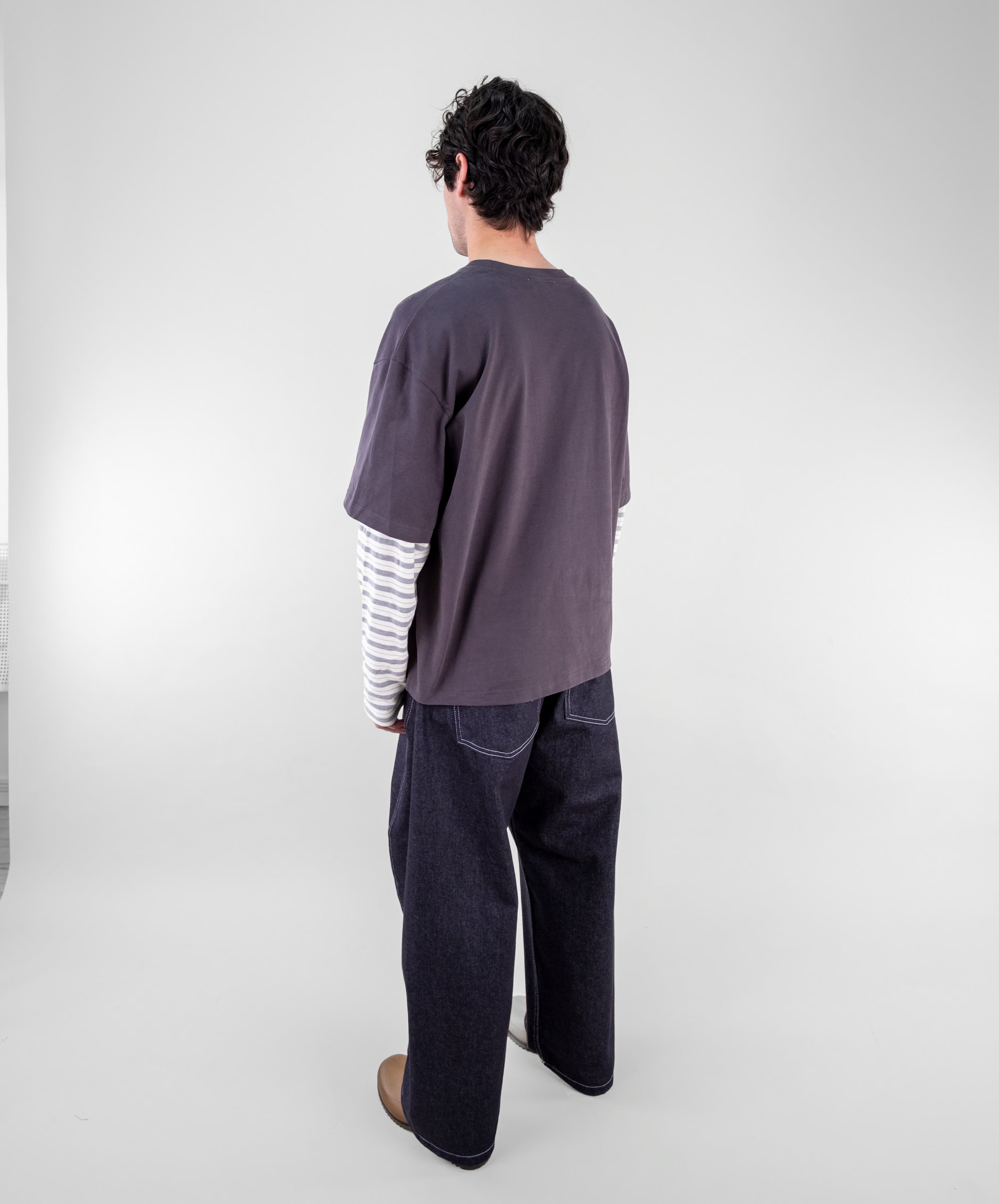 Layered Stripe Sleeve T-Shirt