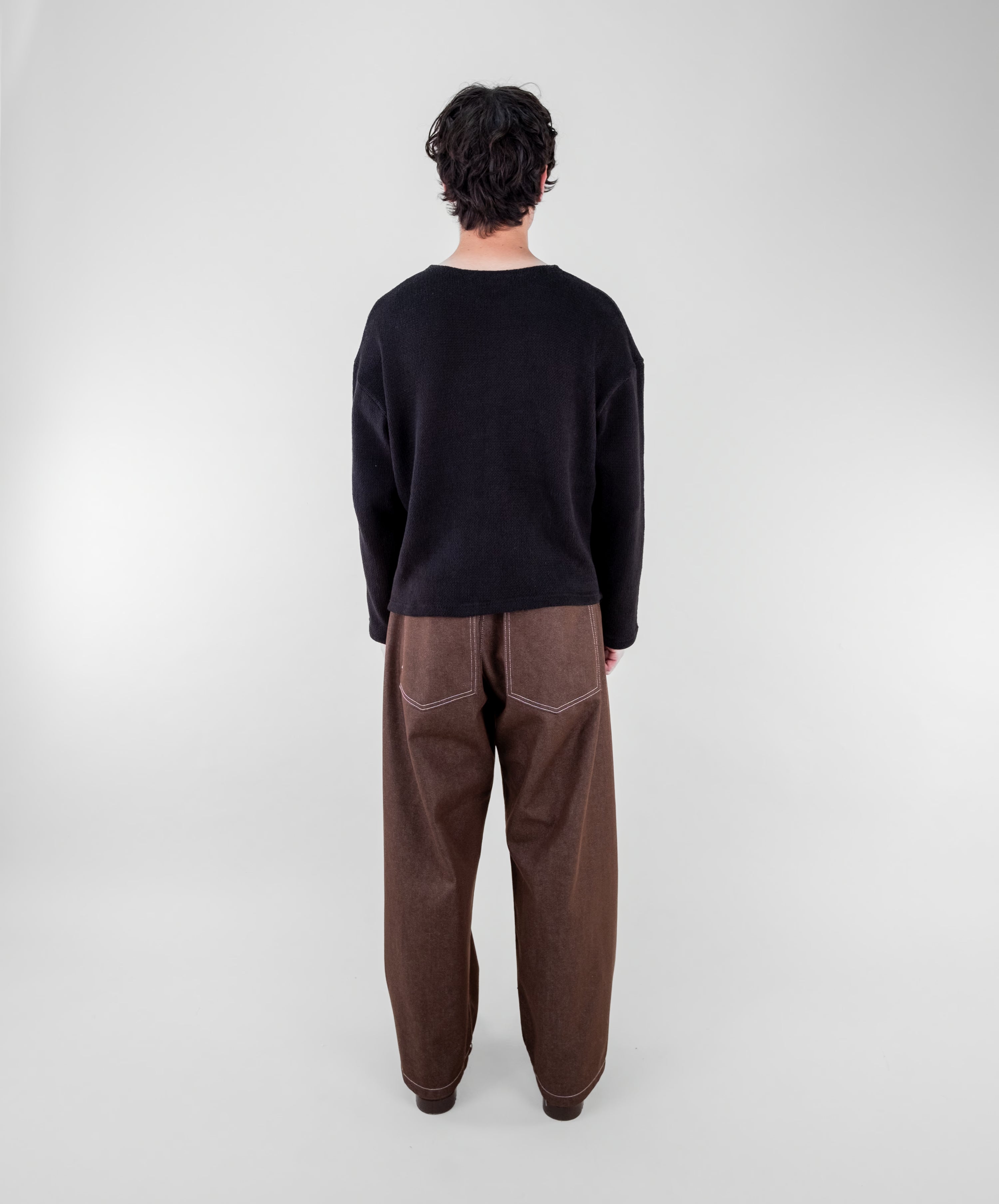 Dropped Shoulder Knit Sweater