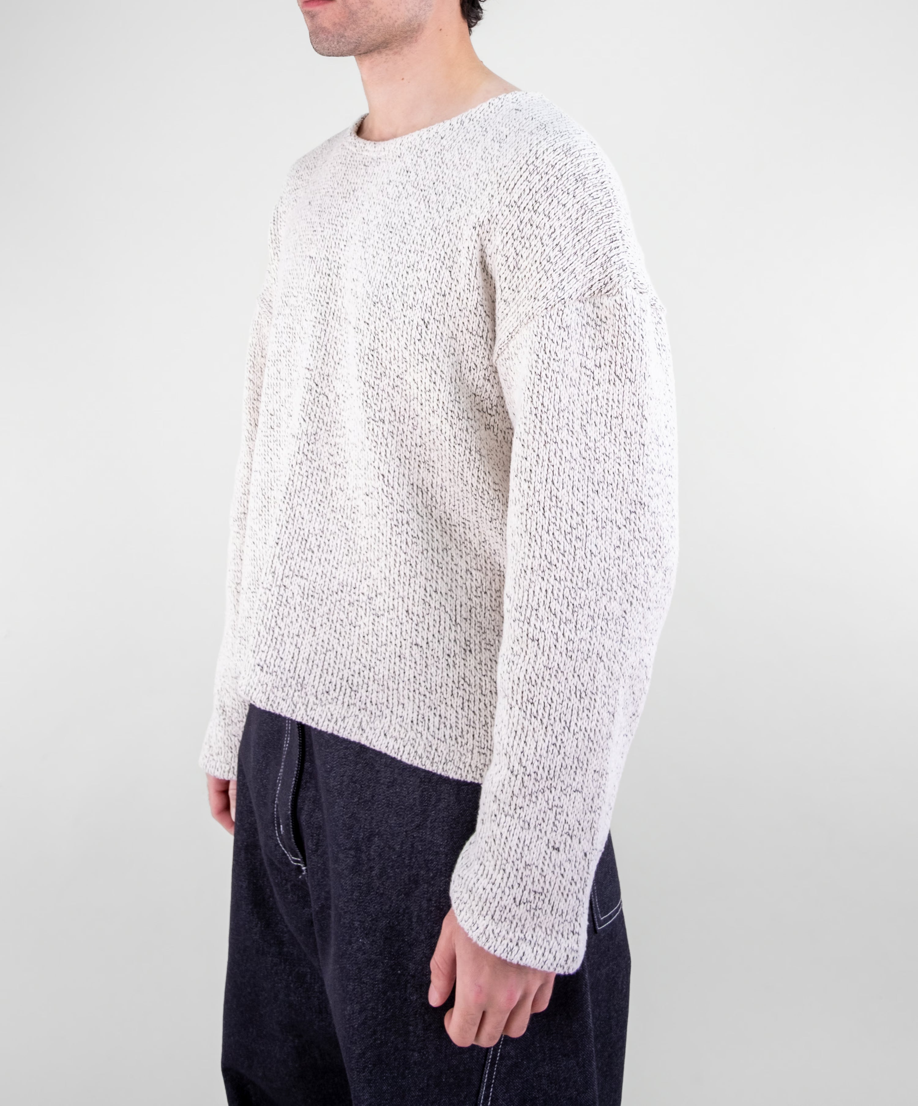 Dropped Shoulder Knit Sweater