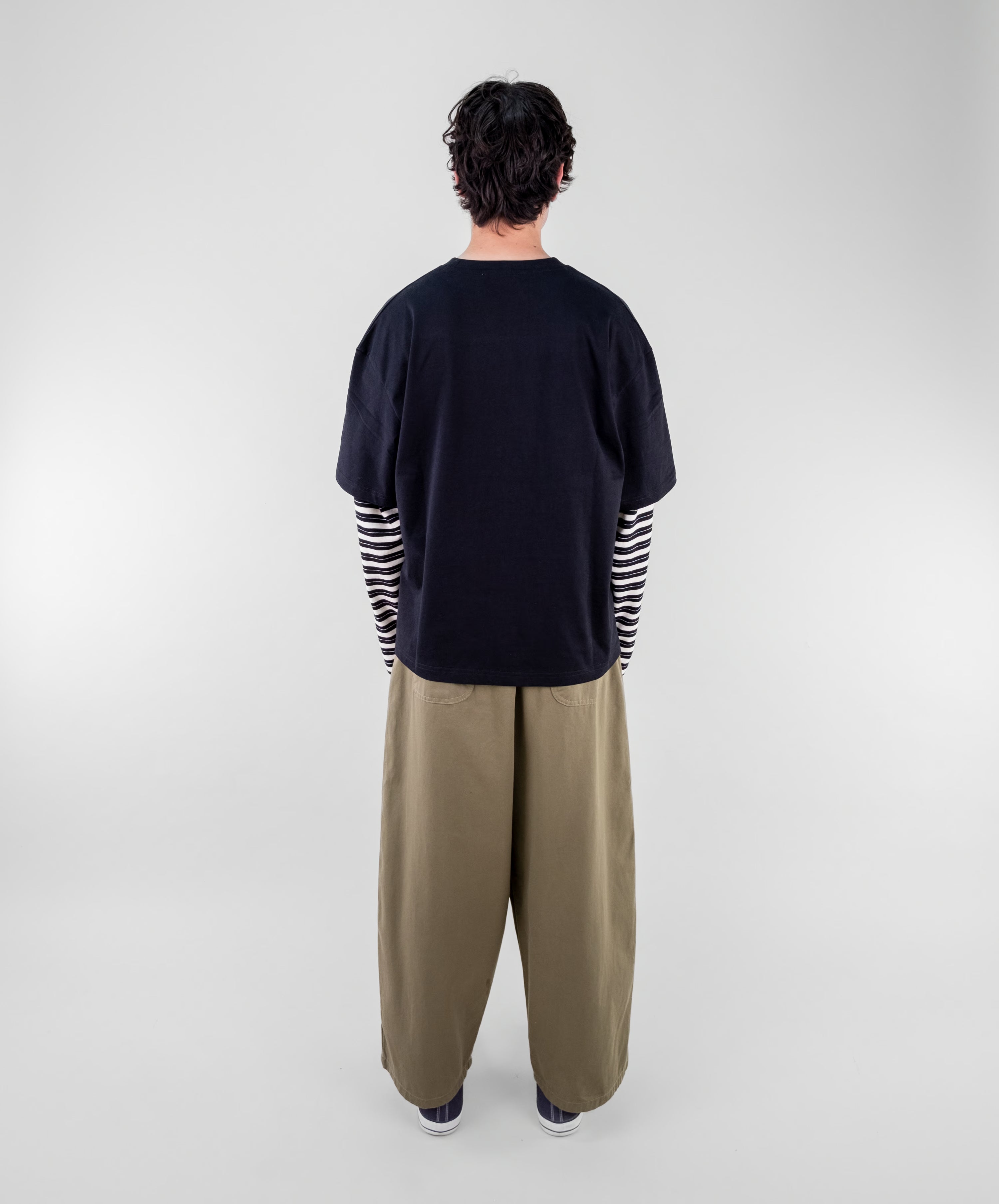 Box Pleat Cotton Trousers