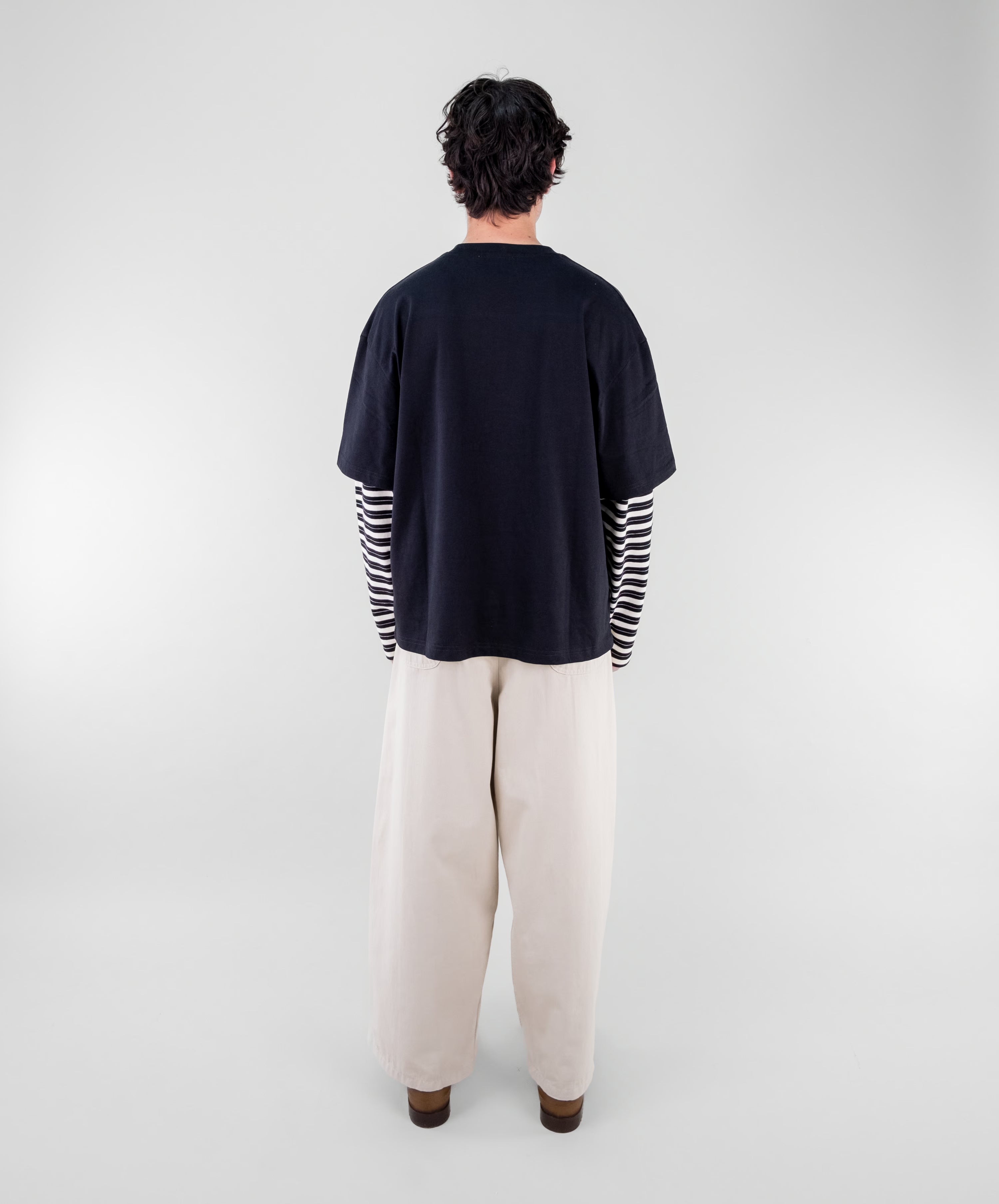 Layered Stripe Sleeve T-Shirt