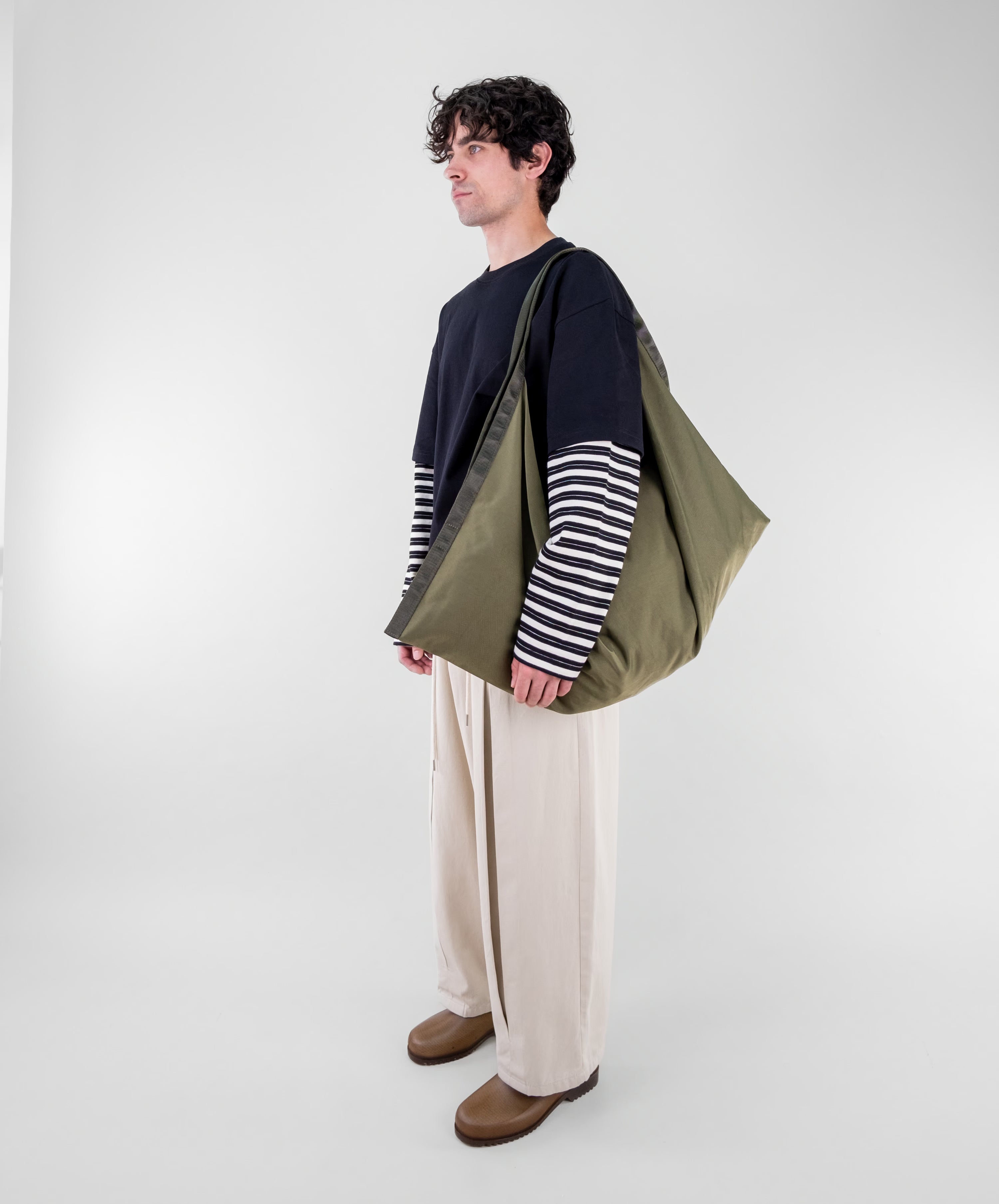 Layered Stripe Sleeve T-Shirt