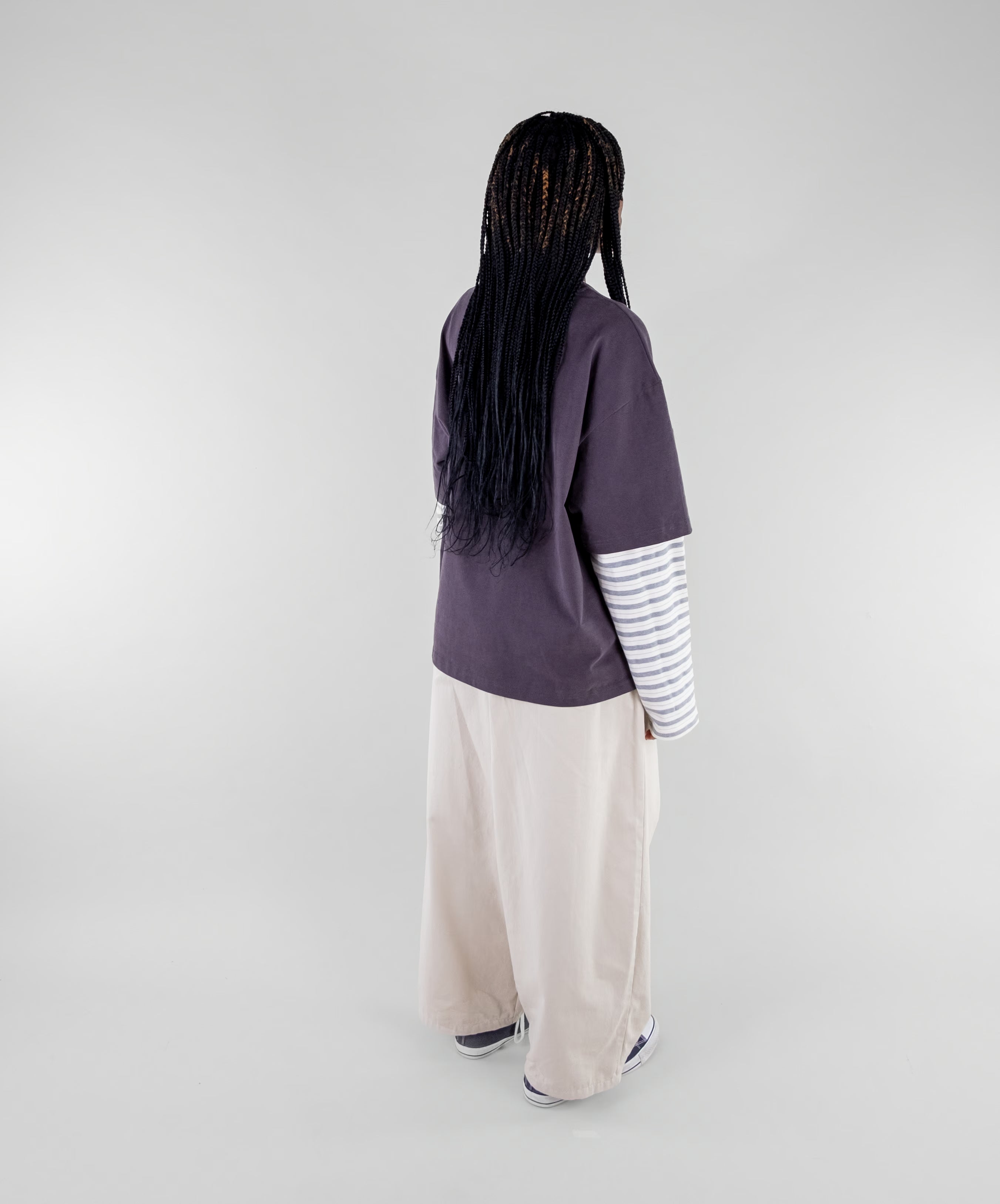 Box Pleat Cotton Trousers