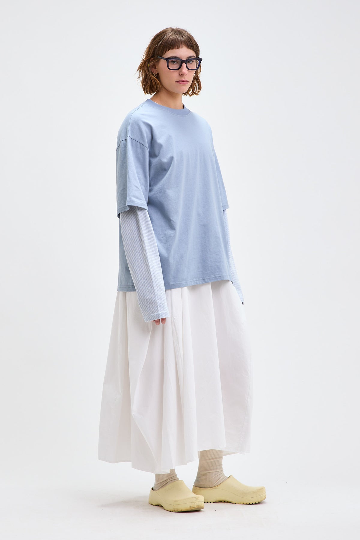 Layered Stripe Sleeve T-Shirt