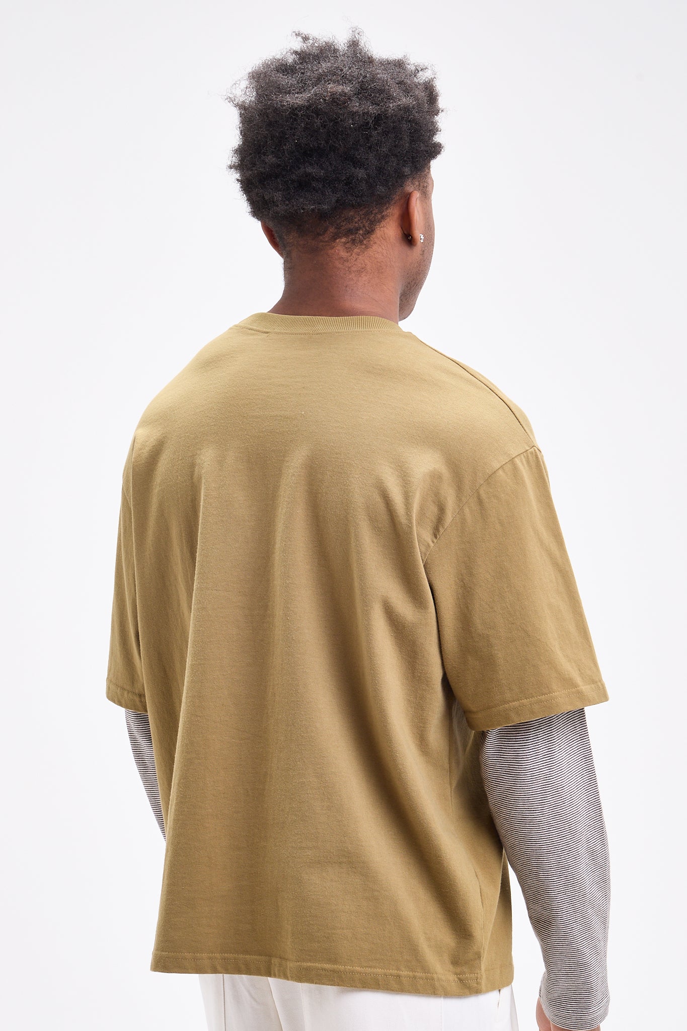 Layered Stripe Sleeve T-Shirt