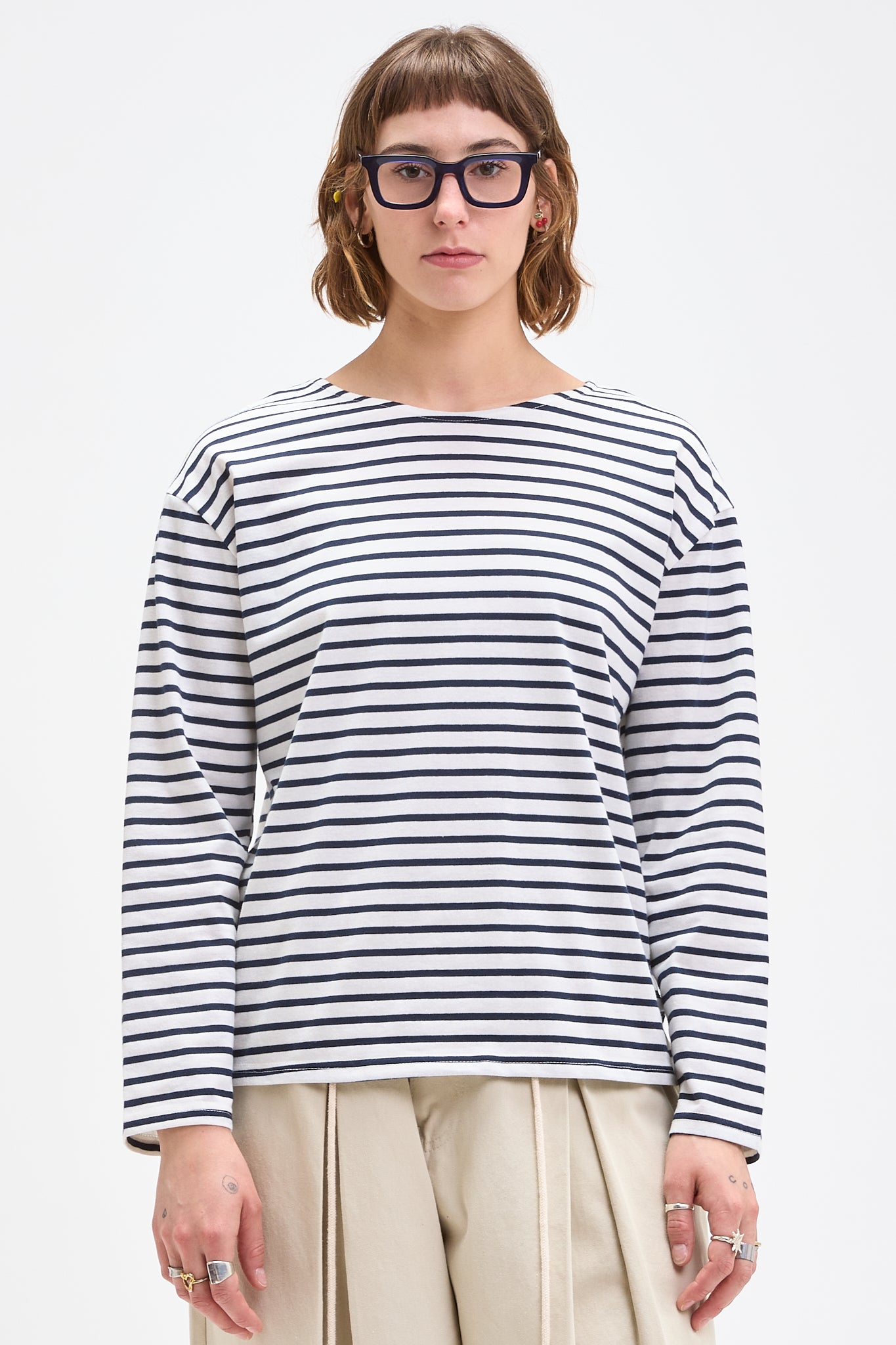 T-shirt rayé marine