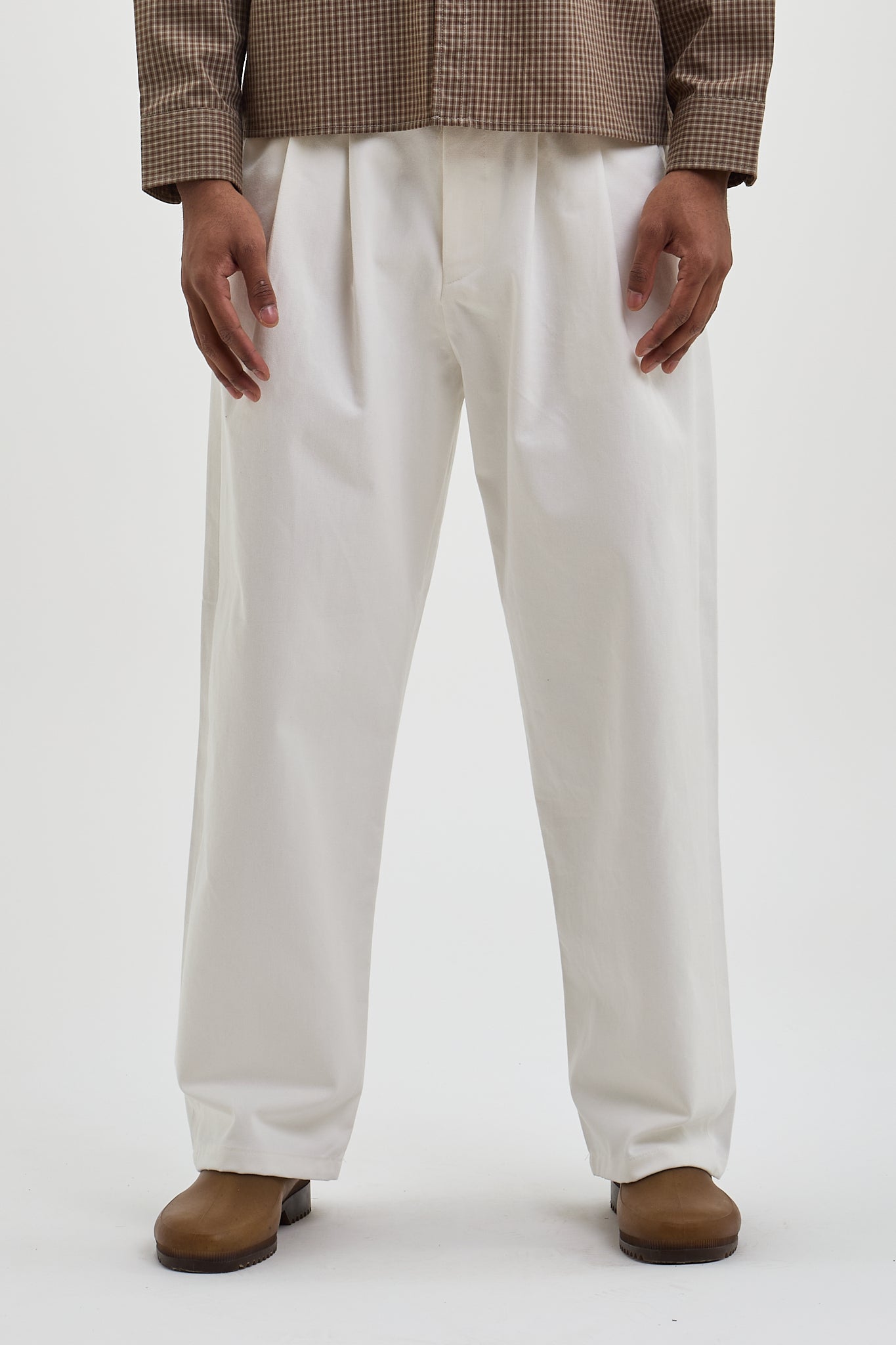 Pantalon en coton à plis