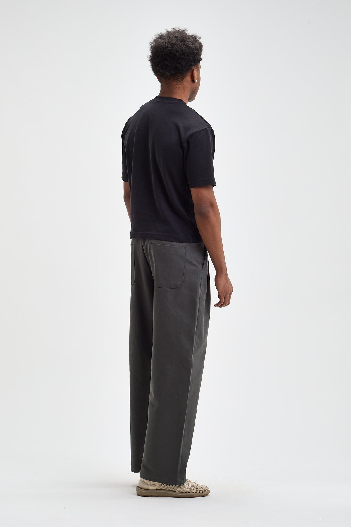 Pleated Cotton Trousers