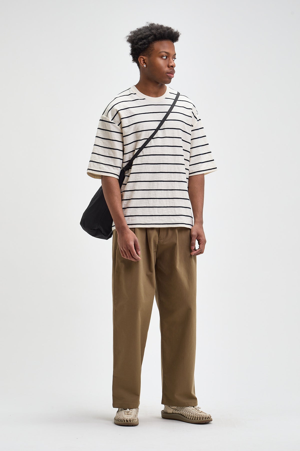 Pantalon en coton à plis