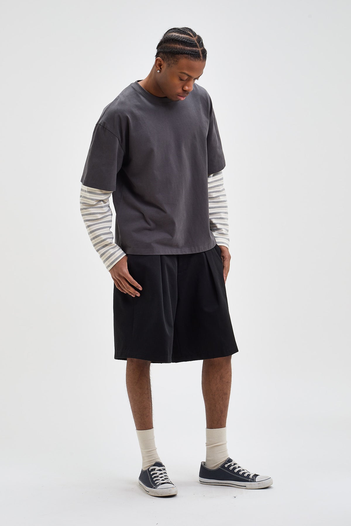 Single Pleated Shorts